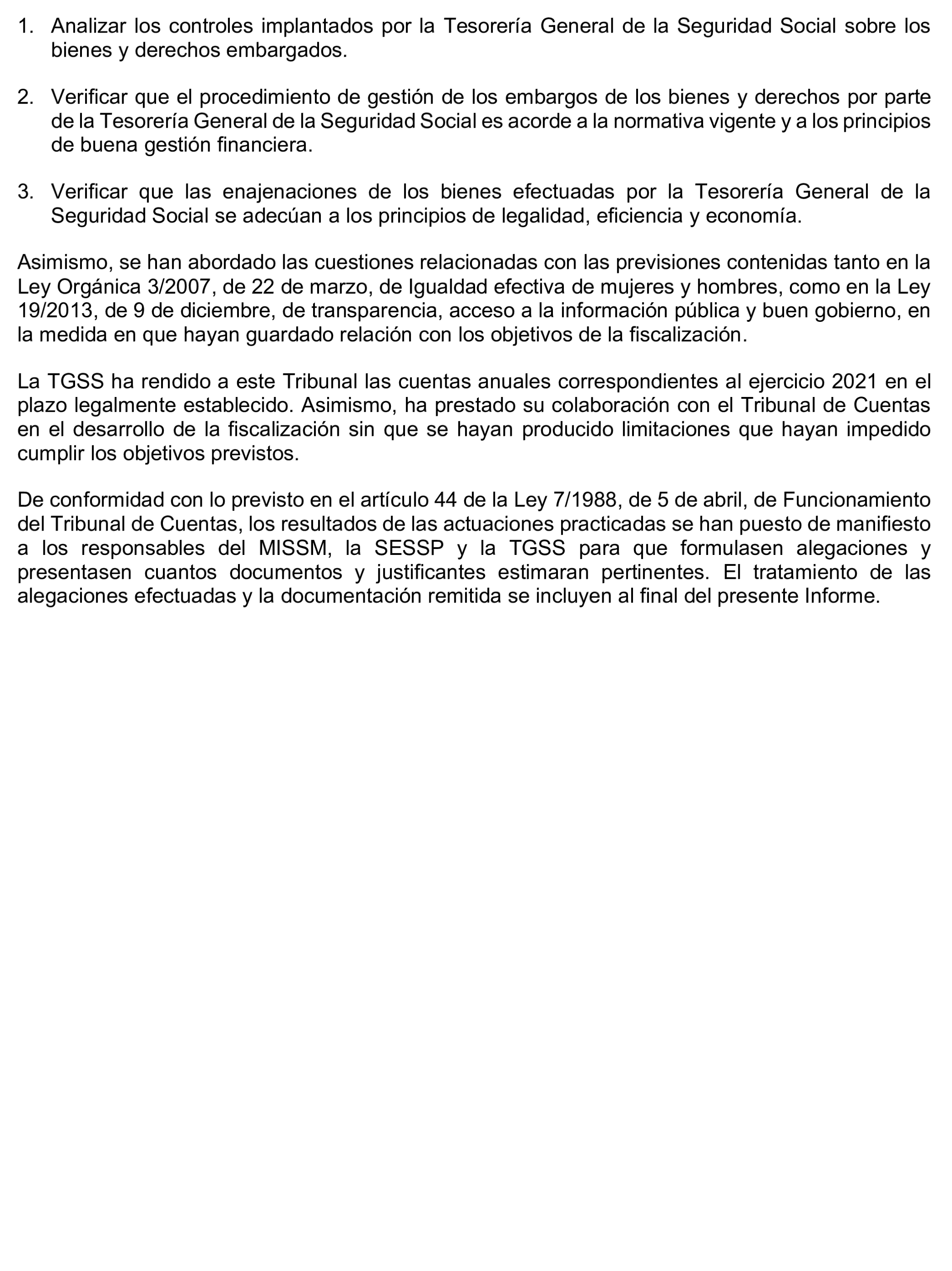 Imagen del artículo Resolución de 17 de septiembre de 2024, aprobada por la Comisión Mixta para las Relaciones con el Tribunal de Cuentas, en relación con el Informe de fiscalización operativa sobre la gestión de los bienes y derechos embargados por la Tesorería General de la Seguridad Social, ejercicio 2021.