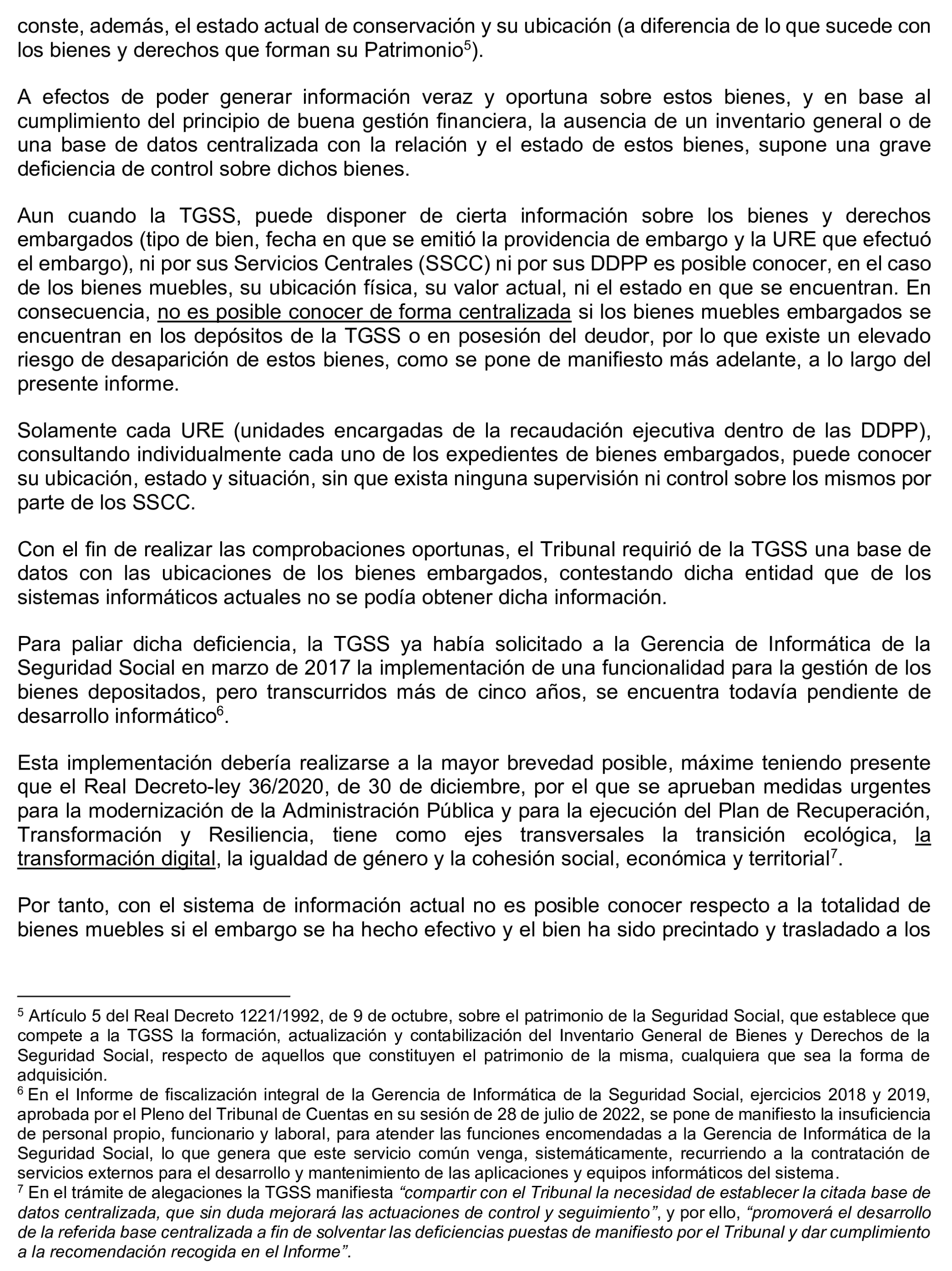 Imagen del artículo Resolución de 17 de septiembre de 2024, aprobada por la Comisión Mixta para las Relaciones con el Tribunal de Cuentas, en relación con el Informe de fiscalización operativa sobre la gestión de los bienes y derechos embargados por la Tesorería General de la Seguridad Social, ejercicio 2021.