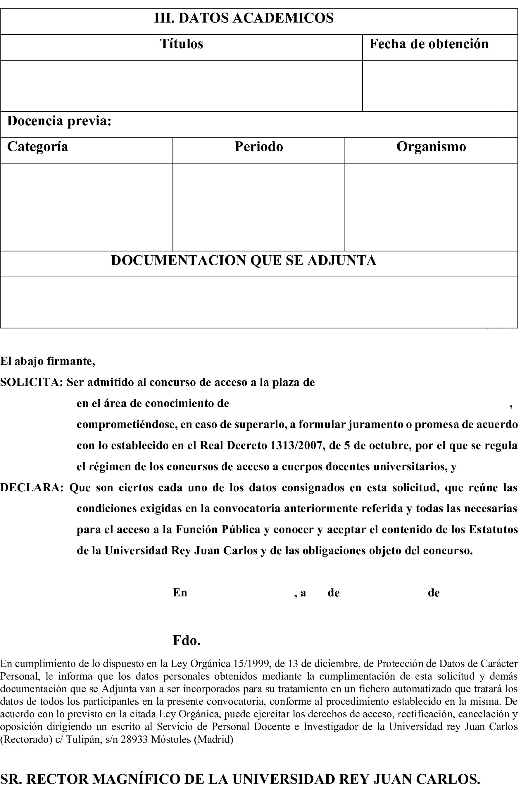 Imagen del artículo Resolución de 22 de noviembre de 2024, de la Universidad Rey Juan Carlos, por la que se convoca concurso de acceso a plazas de cuerpos docentes universitarios.