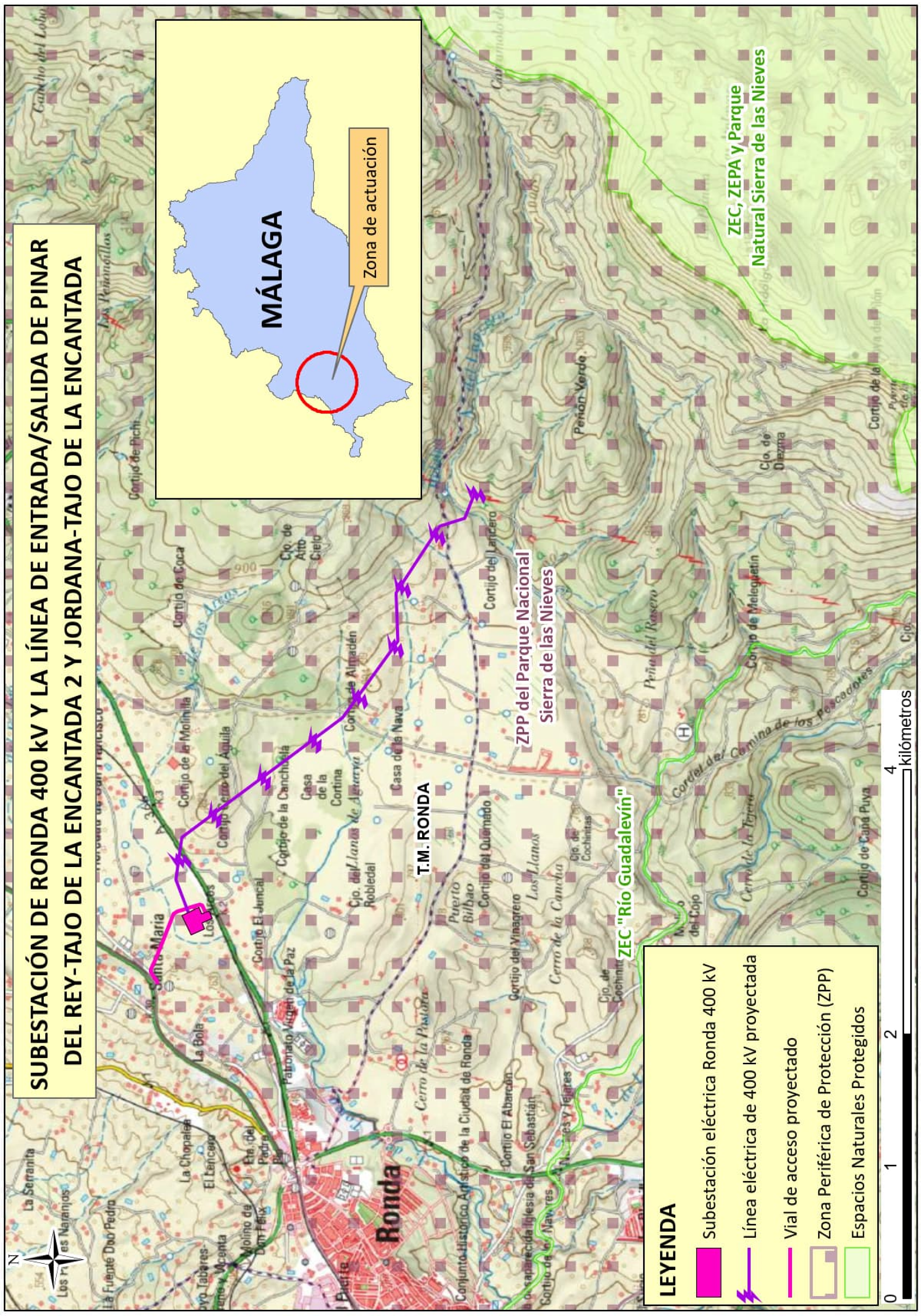 Imagen del artículo Resolución de 20 de noviembre de 2024, de la Dirección General de Calidad y Evaluación Ambiental, por la que se formula declaración de impacto ambiental del proyecto «Subestación de Ronda 400 KV y la línea de entrada/salida de Pinar del Rey-Tajo de la Encantada 2 y Jordana-Tajo de la Encantada».