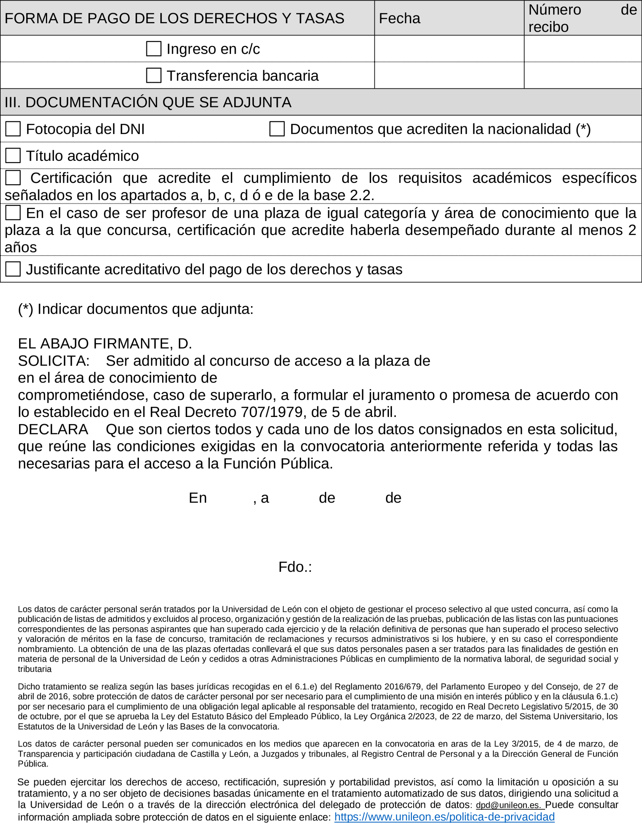 Imagen del artículo Resolución de 17 de diciembre de 2024, de la Universidad de León, por la que se convoca concurso de acceso a plaza de cuerpos docentes universitarios.