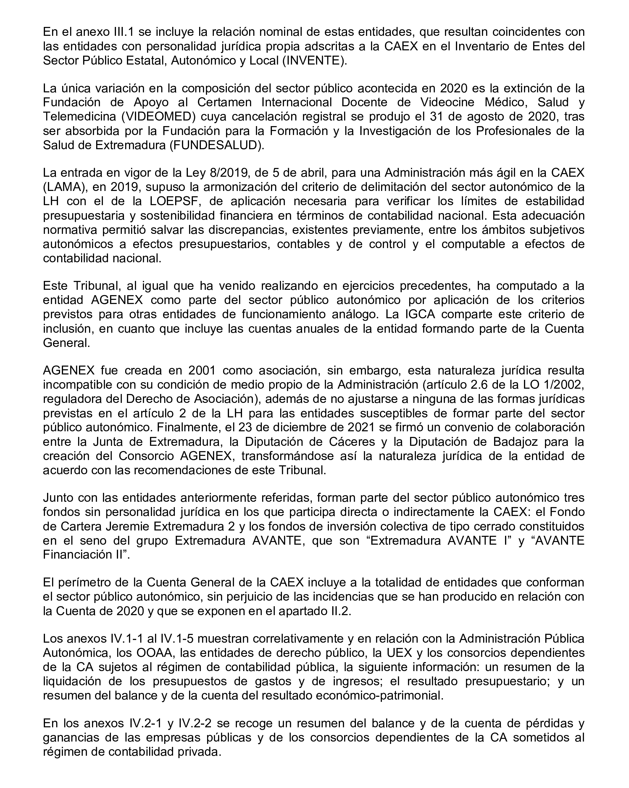 Imagen del artículo Resolución de 24 de septiembre de 2024, aprobada por la Comisión Mixta para las Relaciones con el Tribunal de Cuentas, en relación con el Informe de fiscalización de la Cuenta General de la Comunidad Autónoma de Extremadura, ejercicio 2020.