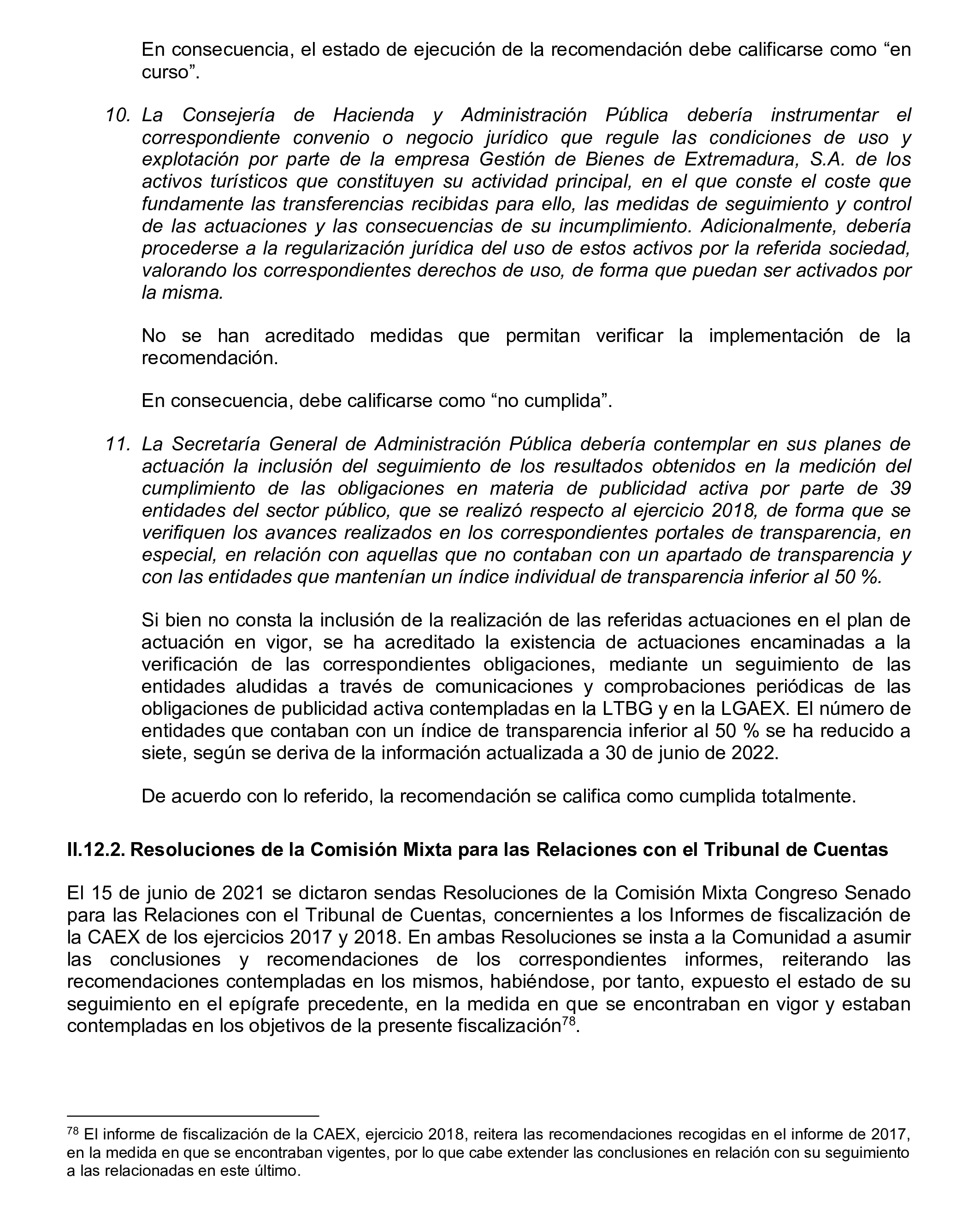 Imagen del artículo Resolución de 24 de septiembre de 2024, aprobada por la Comisión Mixta para las Relaciones con el Tribunal de Cuentas, en relación con el Informe de fiscalización de la Cuenta General de la Comunidad Autónoma de Extremadura, ejercicio 2020.