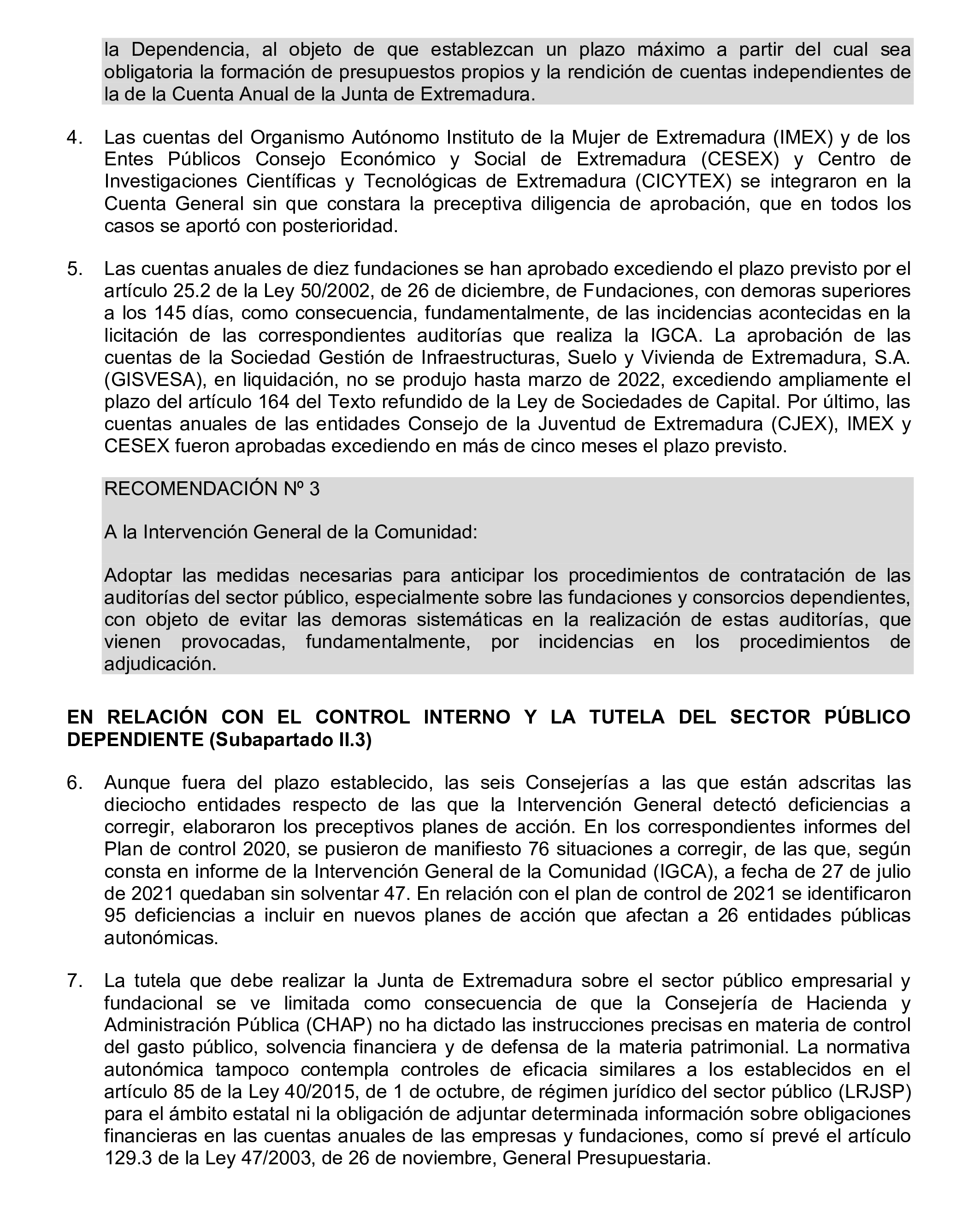 Imagen del artículo Resolución de 24 de septiembre de 2024, aprobada por la Comisión Mixta para las Relaciones con el Tribunal de Cuentas, en relación con el Informe de fiscalización de la Cuenta General de la Comunidad Autónoma de Extremadura, ejercicio 2020.