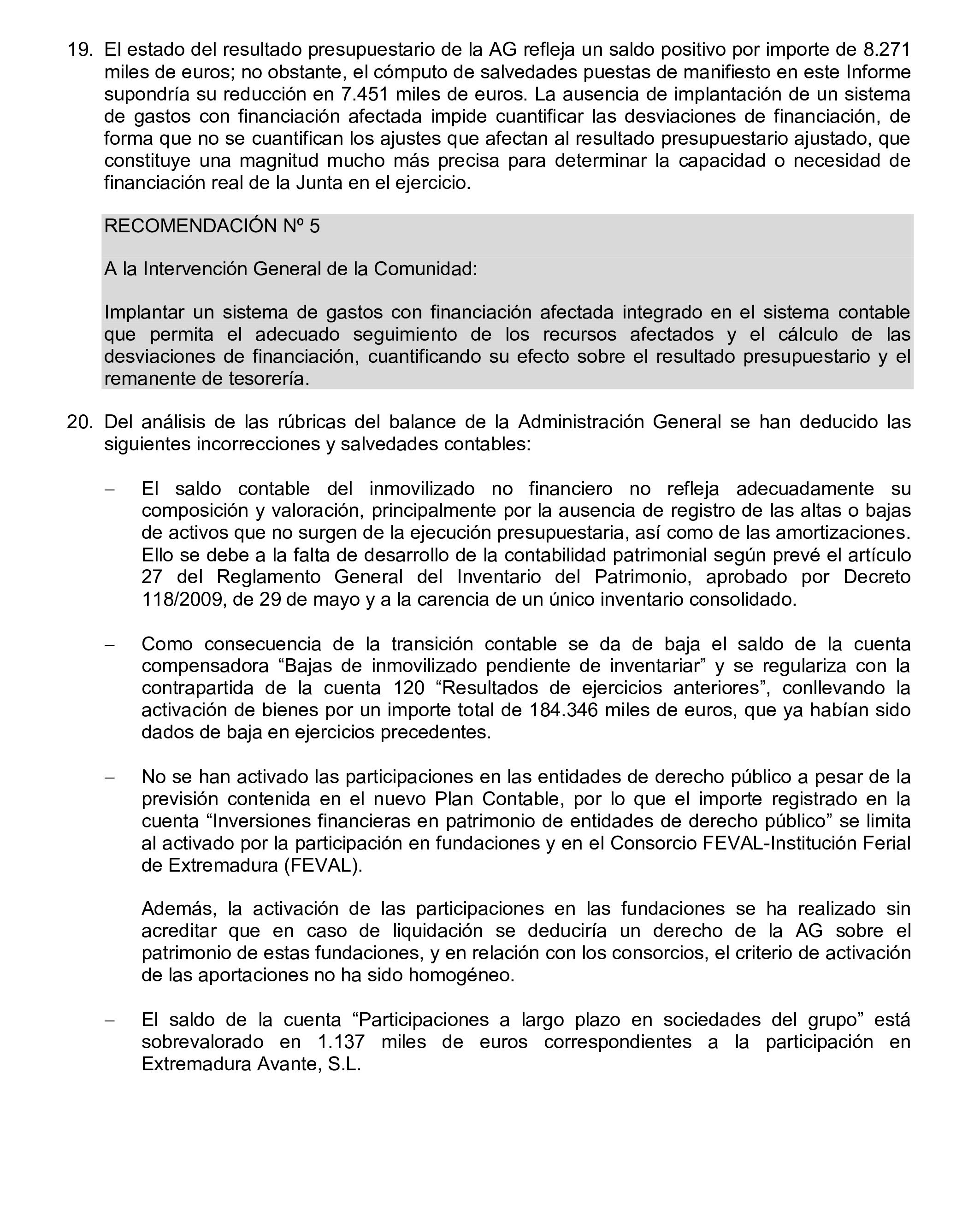 Imagen del artículo Resolución de 24 de septiembre de 2024, aprobada por la Comisión Mixta para las Relaciones con el Tribunal de Cuentas, en relación con el Informe de fiscalización de la Cuenta General de la Comunidad Autónoma de Extremadura, ejercicio 2020.