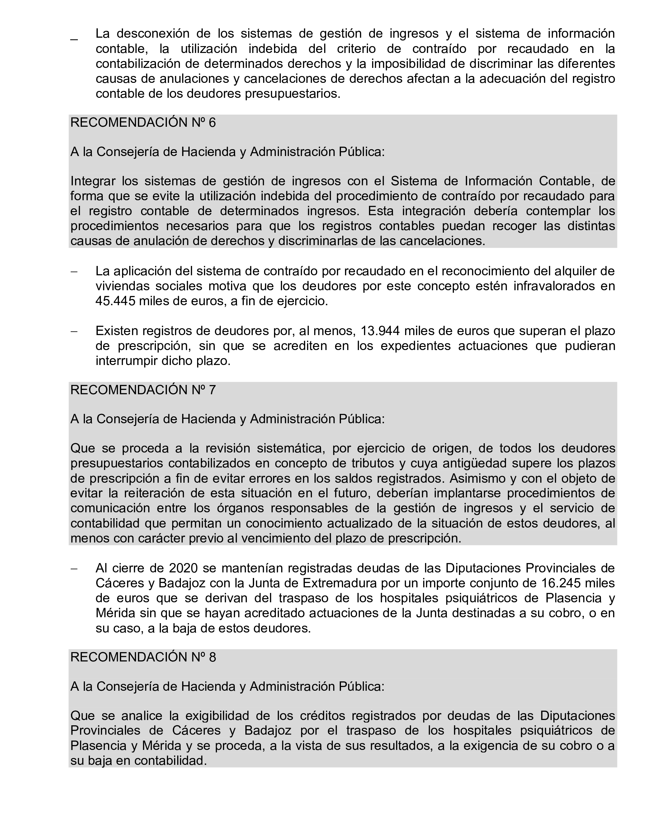 Imagen del artículo Resolución de 24 de septiembre de 2024, aprobada por la Comisión Mixta para las Relaciones con el Tribunal de Cuentas, en relación con el Informe de fiscalización de la Cuenta General de la Comunidad Autónoma de Extremadura, ejercicio 2020.