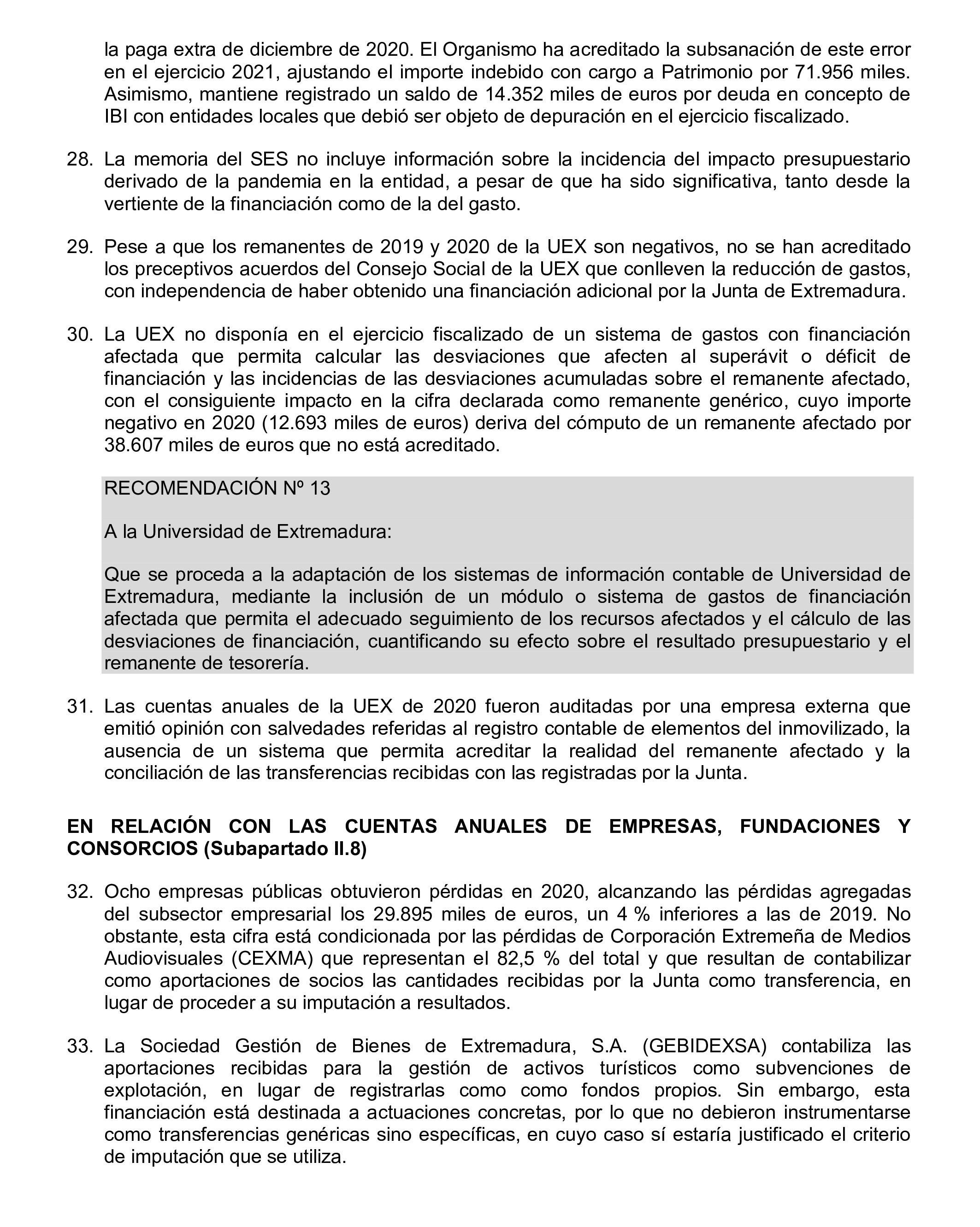 Imagen del artículo Resolución de 24 de septiembre de 2024, aprobada por la Comisión Mixta para las Relaciones con el Tribunal de Cuentas, en relación con el Informe de fiscalización de la Cuenta General de la Comunidad Autónoma de Extremadura, ejercicio 2020.