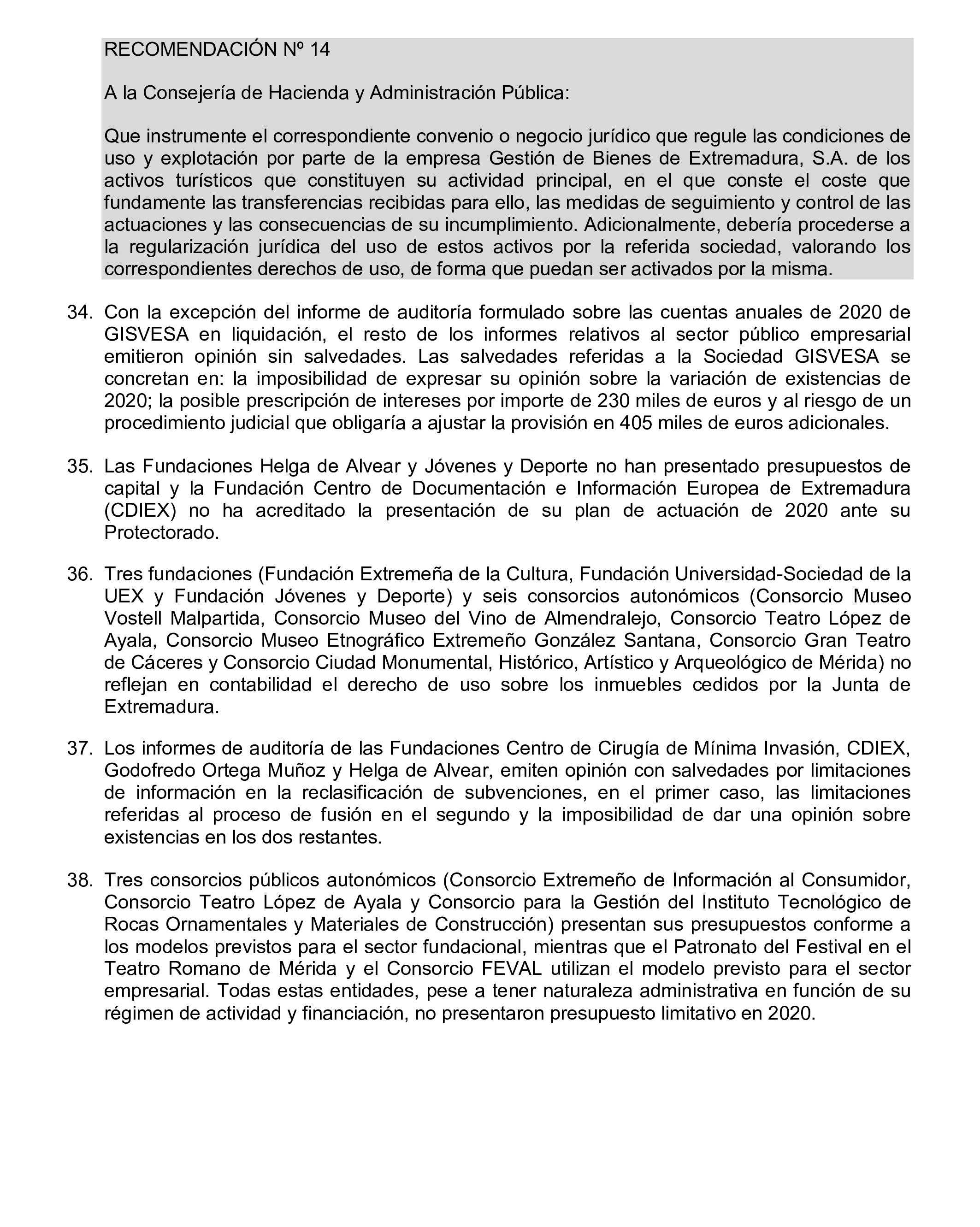 Imagen del artículo Resolución de 24 de septiembre de 2024, aprobada por la Comisión Mixta para las Relaciones con el Tribunal de Cuentas, en relación con el Informe de fiscalización de la Cuenta General de la Comunidad Autónoma de Extremadura, ejercicio 2020.