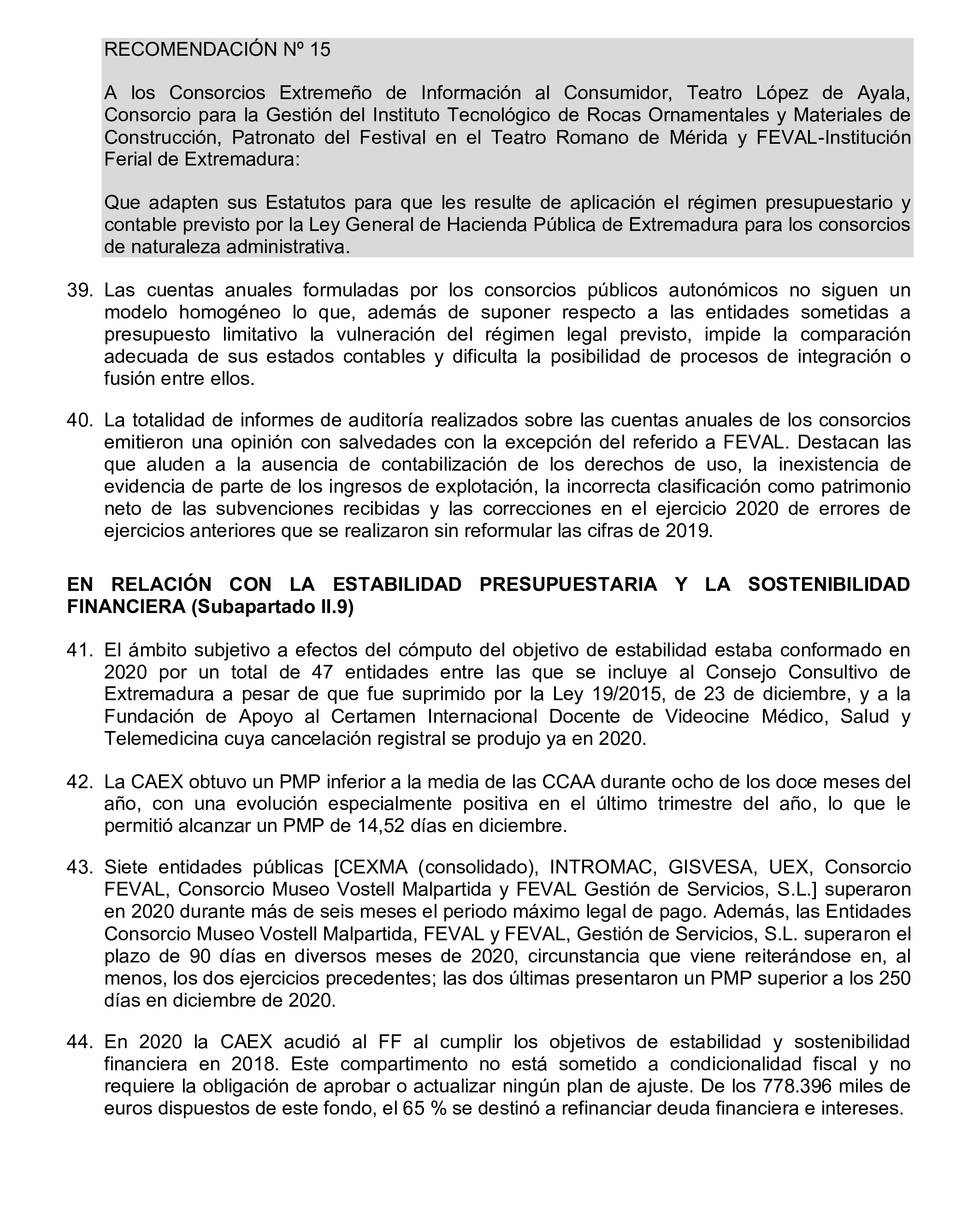 Imagen del artículo Resolución de 24 de septiembre de 2024, aprobada por la Comisión Mixta para las Relaciones con el Tribunal de Cuentas, en relación con el Informe de fiscalización de la Cuenta General de la Comunidad Autónoma de Extremadura, ejercicio 2020.