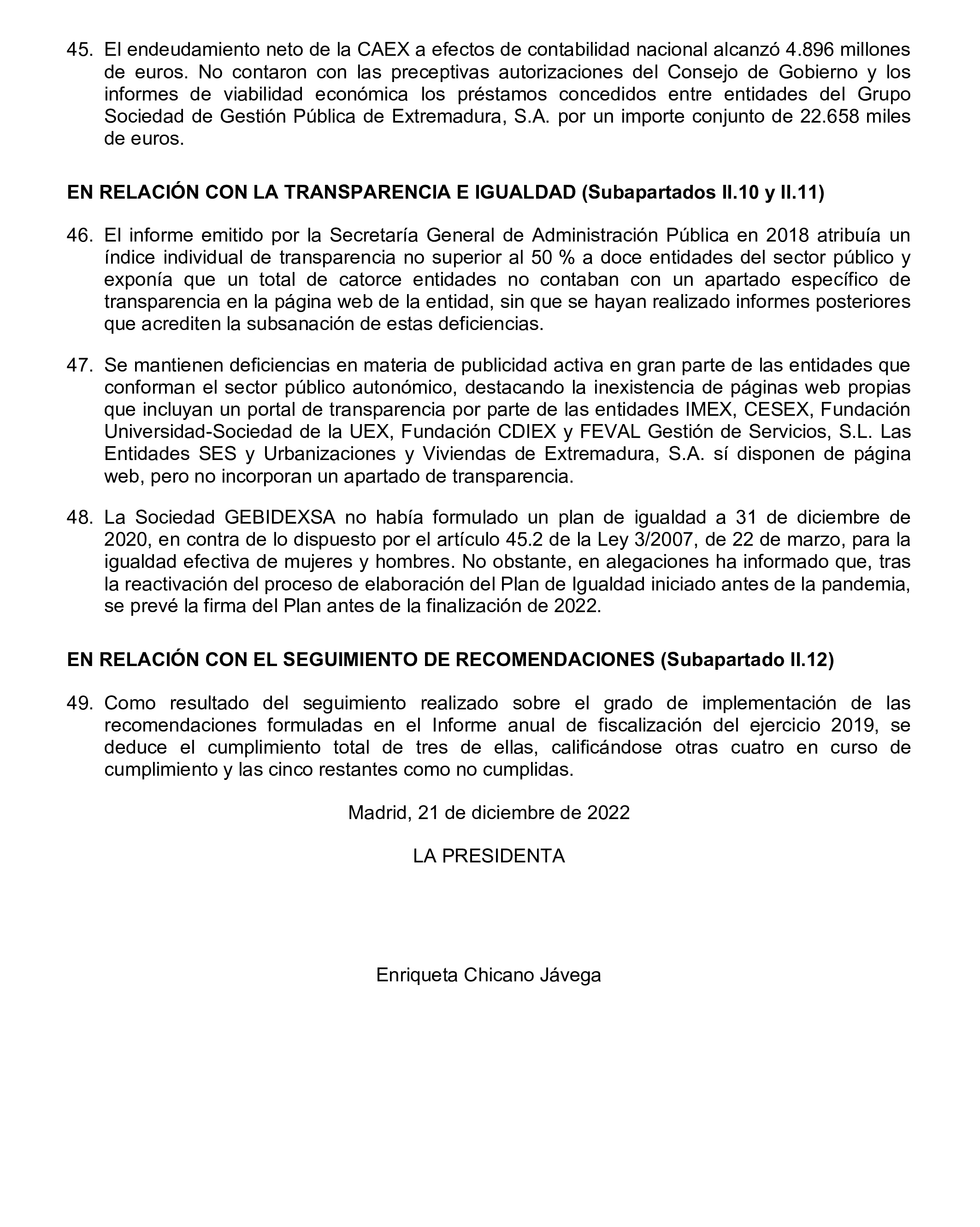 Imagen del artículo Resolución de 24 de septiembre de 2024, aprobada por la Comisión Mixta para las Relaciones con el Tribunal de Cuentas, en relación con el Informe de fiscalización de la Cuenta General de la Comunidad Autónoma de Extremadura, ejercicio 2020.