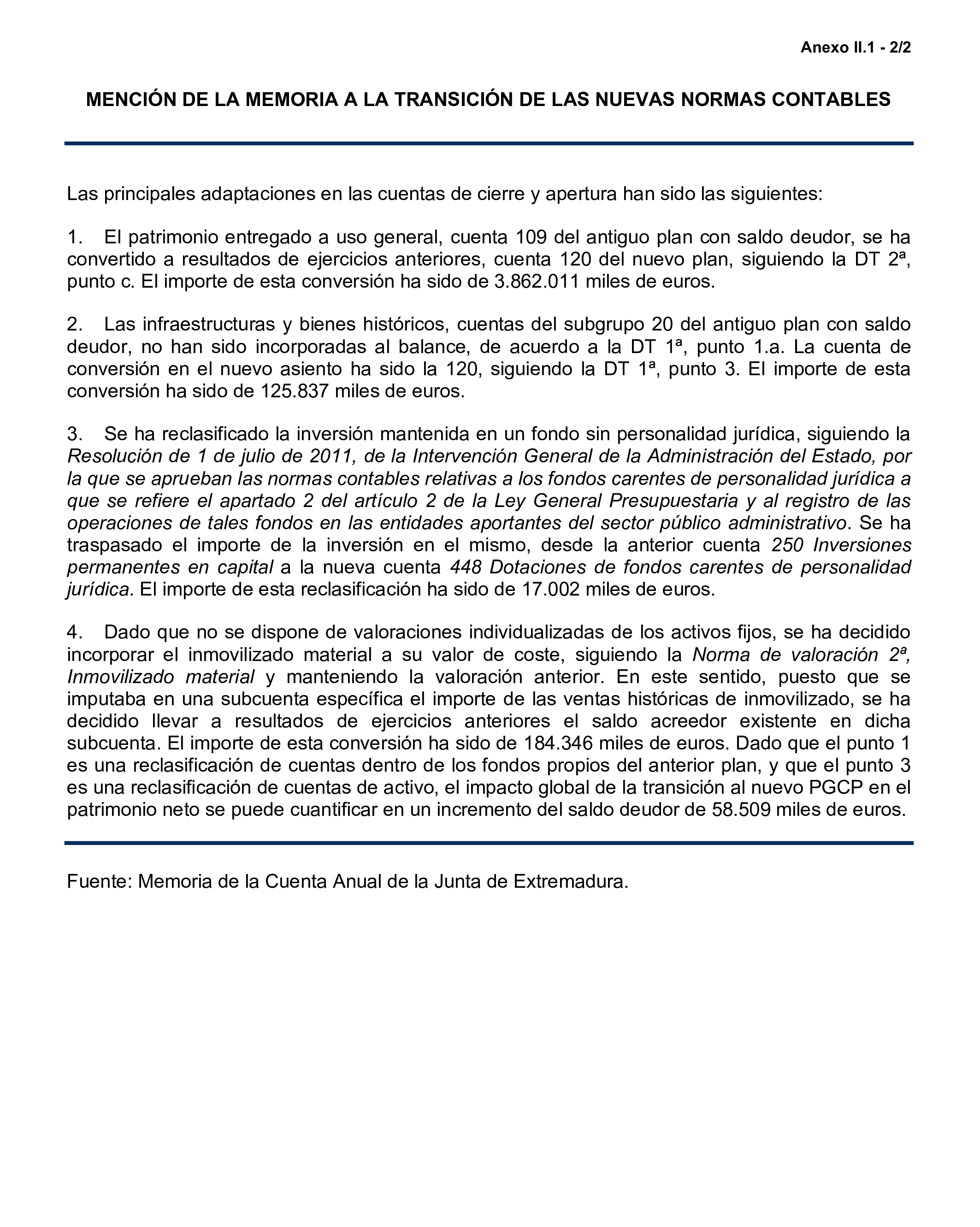 Imagen del artículo Resolución de 24 de septiembre de 2024, aprobada por la Comisión Mixta para las Relaciones con el Tribunal de Cuentas, en relación con el Informe de fiscalización de la Cuenta General de la Comunidad Autónoma de Extremadura, ejercicio 2020.