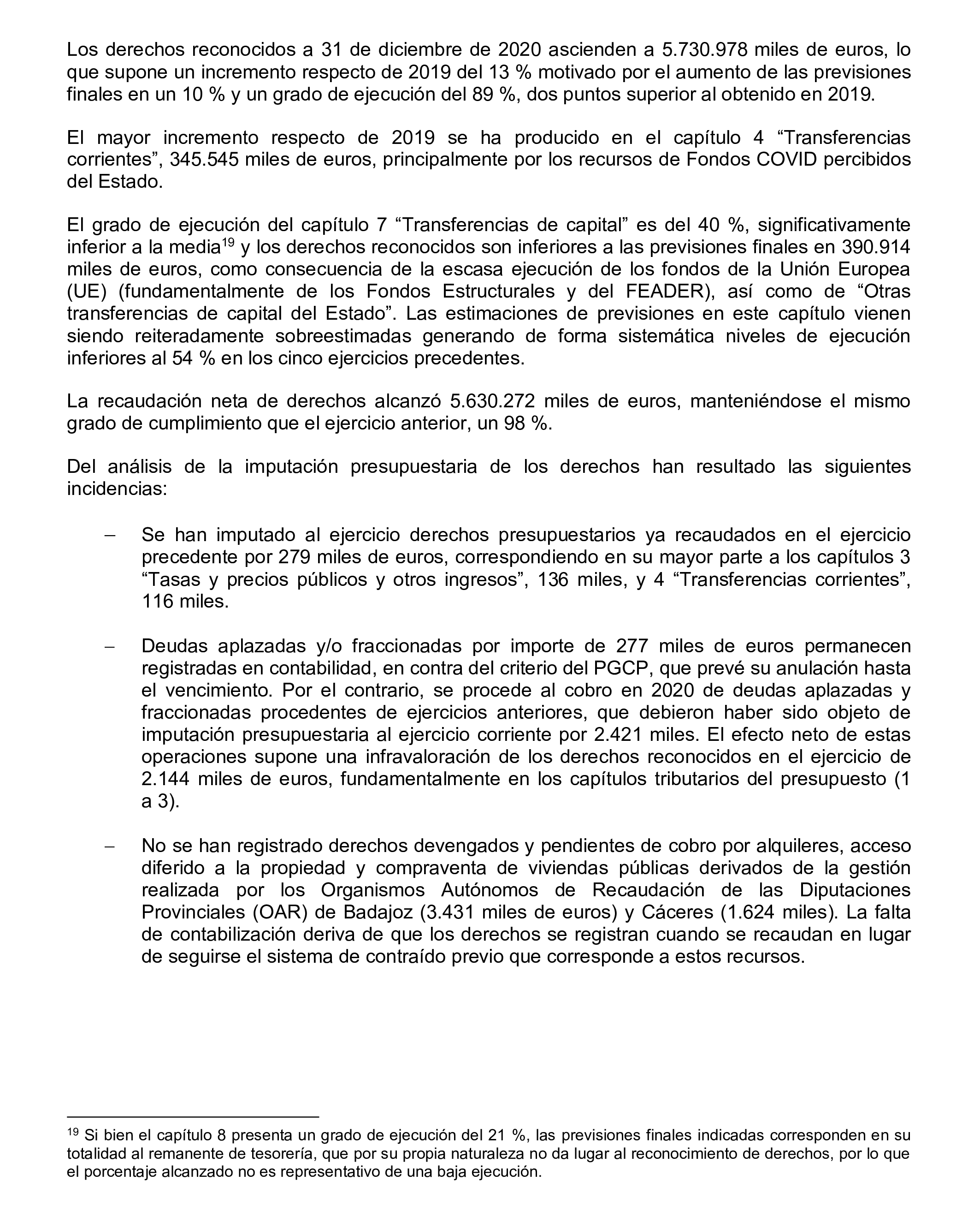 Imagen del artículo Resolución de 24 de septiembre de 2024, aprobada por la Comisión Mixta para las Relaciones con el Tribunal de Cuentas, en relación con el Informe de fiscalización de la Cuenta General de la Comunidad Autónoma de Extremadura, ejercicio 2020.