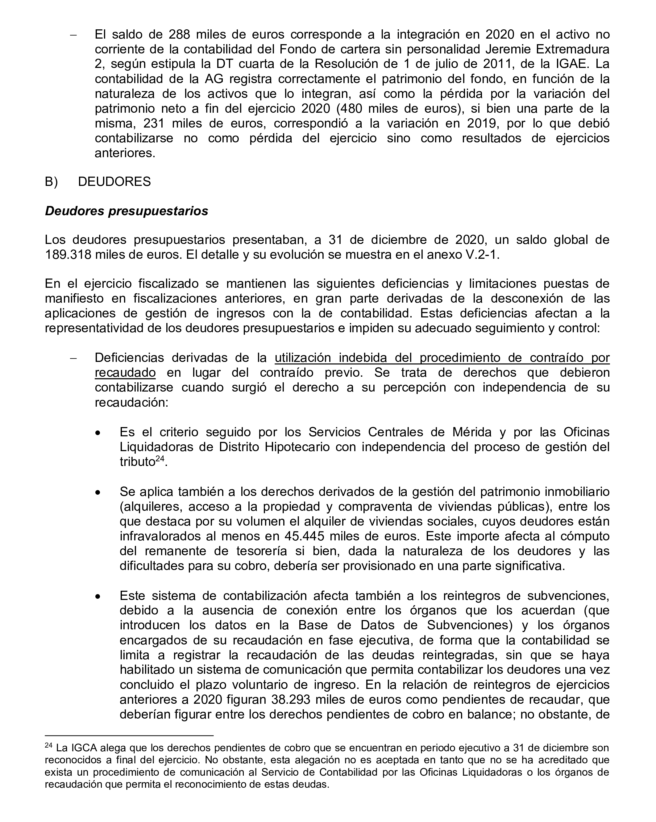 Imagen del artículo Resolución de 24 de septiembre de 2024, aprobada por la Comisión Mixta para las Relaciones con el Tribunal de Cuentas, en relación con el Informe de fiscalización de la Cuenta General de la Comunidad Autónoma de Extremadura, ejercicio 2020.