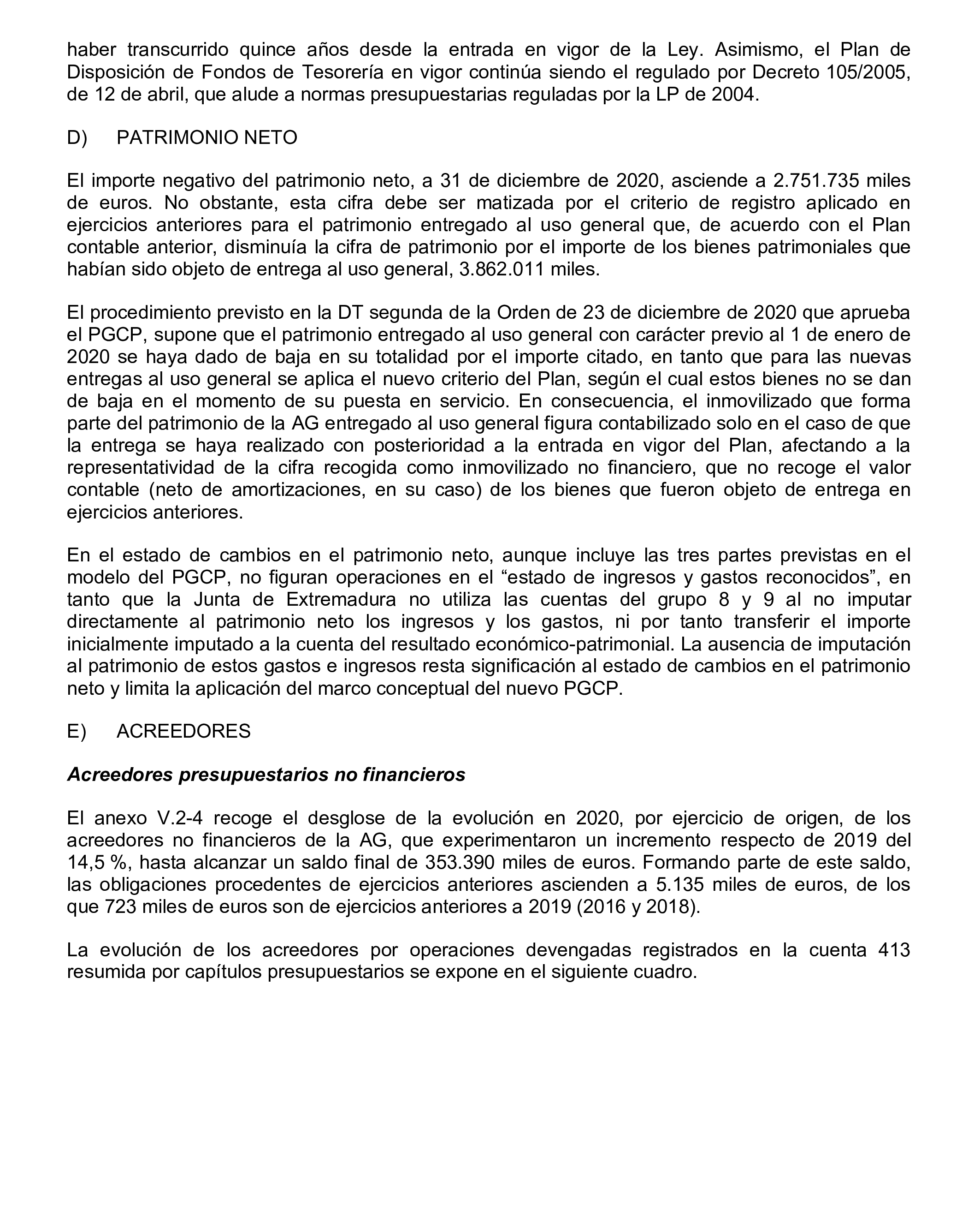 Imagen del artículo Resolución de 24 de septiembre de 2024, aprobada por la Comisión Mixta para las Relaciones con el Tribunal de Cuentas, en relación con el Informe de fiscalización de la Cuenta General de la Comunidad Autónoma de Extremadura, ejercicio 2020.
