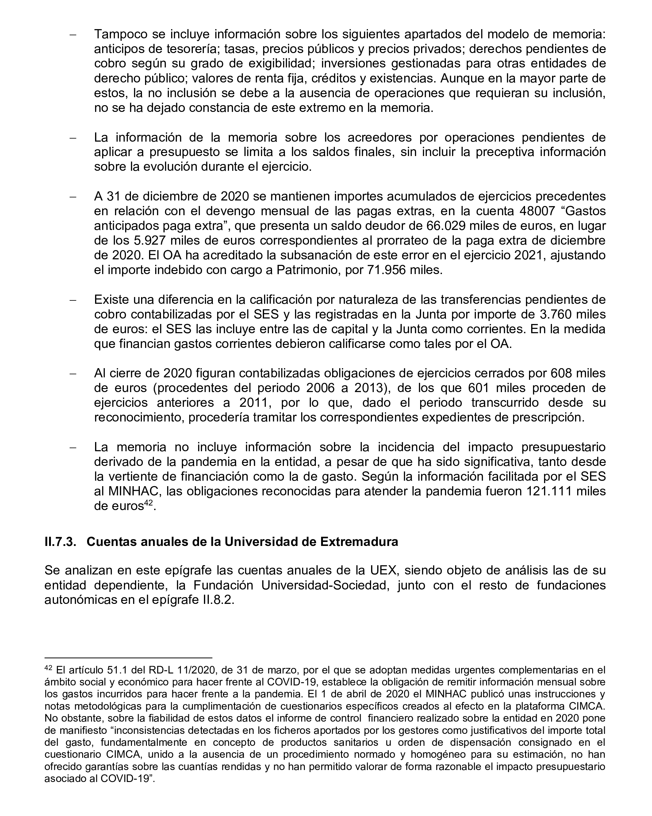 Imagen del artículo Resolución de 24 de septiembre de 2024, aprobada por la Comisión Mixta para las Relaciones con el Tribunal de Cuentas, en relación con el Informe de fiscalización de la Cuenta General de la Comunidad Autónoma de Extremadura, ejercicio 2020.