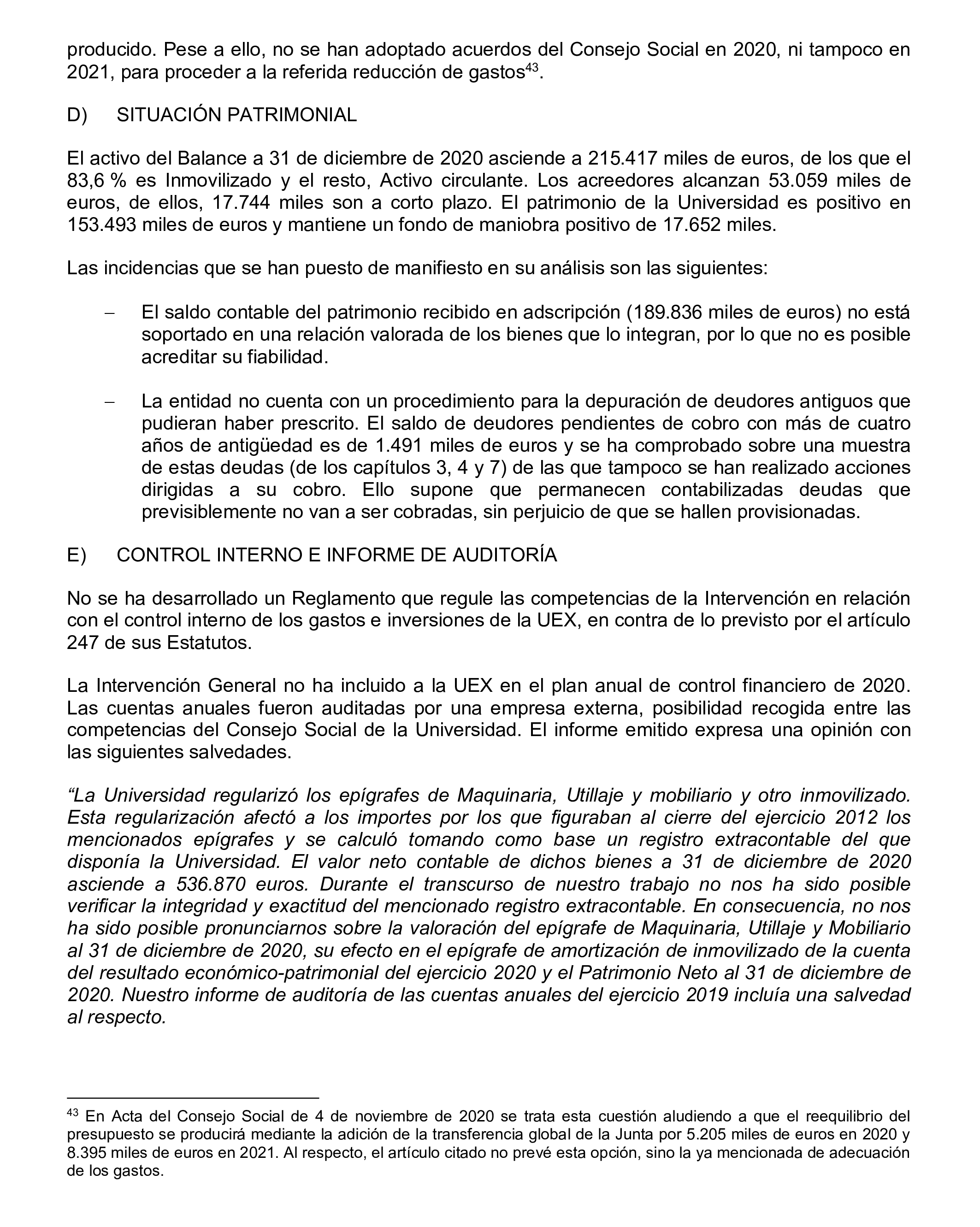 Imagen del artículo Resolución de 24 de septiembre de 2024, aprobada por la Comisión Mixta para las Relaciones con el Tribunal de Cuentas, en relación con el Informe de fiscalización de la Cuenta General de la Comunidad Autónoma de Extremadura, ejercicio 2020.
