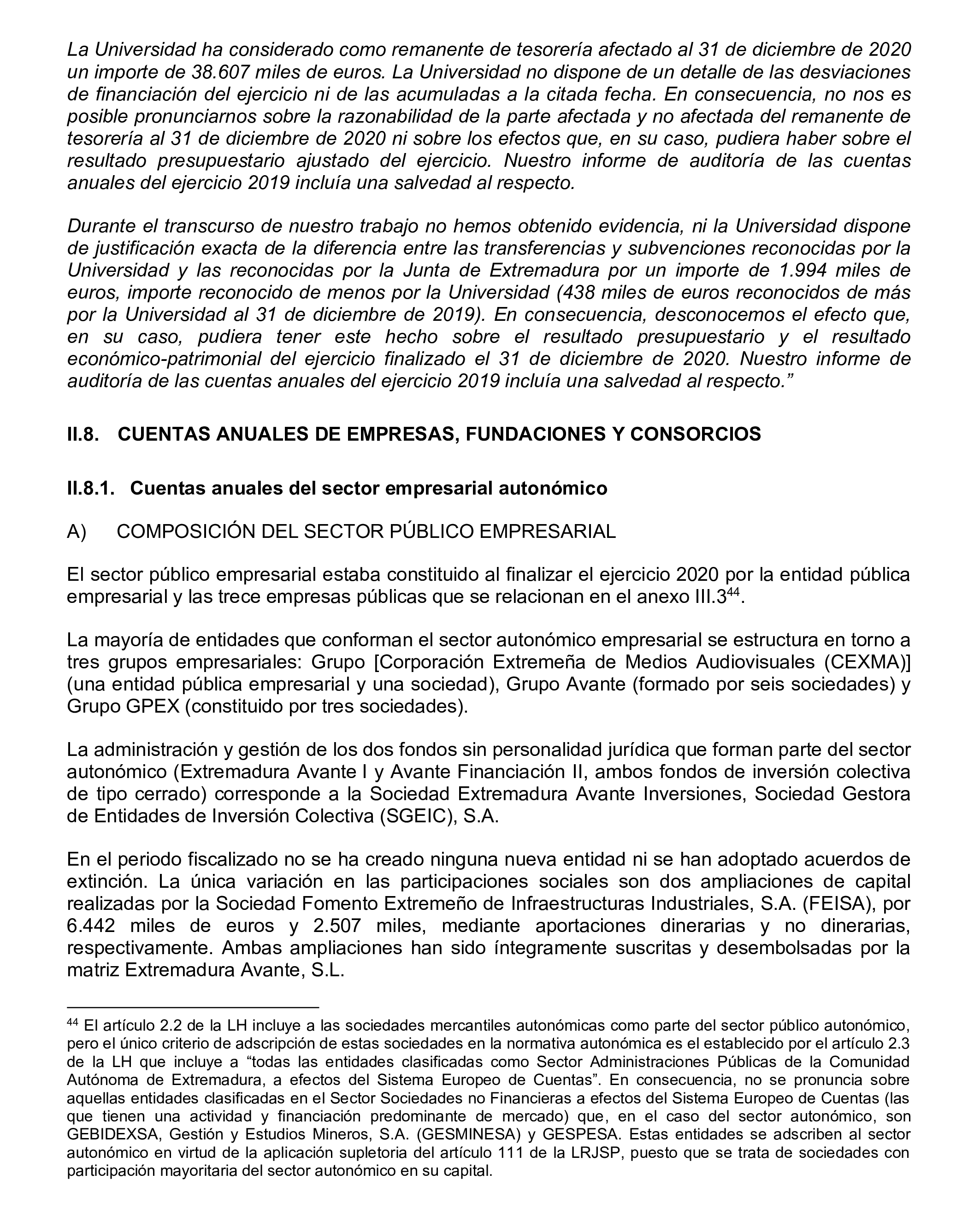 Imagen del artículo Resolución de 24 de septiembre de 2024, aprobada por la Comisión Mixta para las Relaciones con el Tribunal de Cuentas, en relación con el Informe de fiscalización de la Cuenta General de la Comunidad Autónoma de Extremadura, ejercicio 2020.