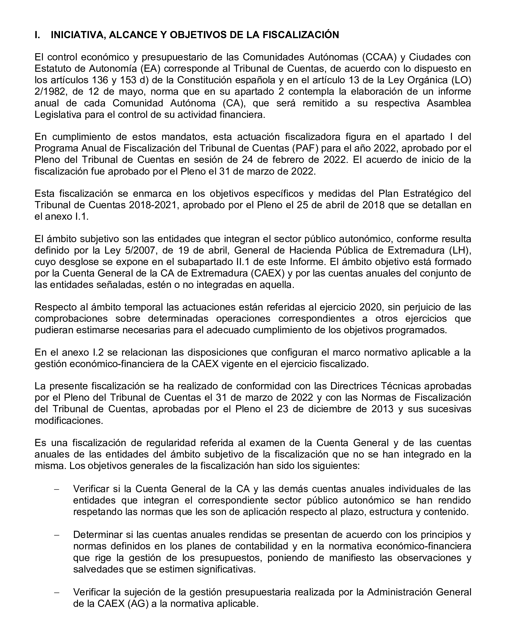 Imagen del artículo Resolución de 24 de septiembre de 2024, aprobada por la Comisión Mixta para las Relaciones con el Tribunal de Cuentas, en relación con el Informe de fiscalización de la Cuenta General de la Comunidad Autónoma de Extremadura, ejercicio 2020.