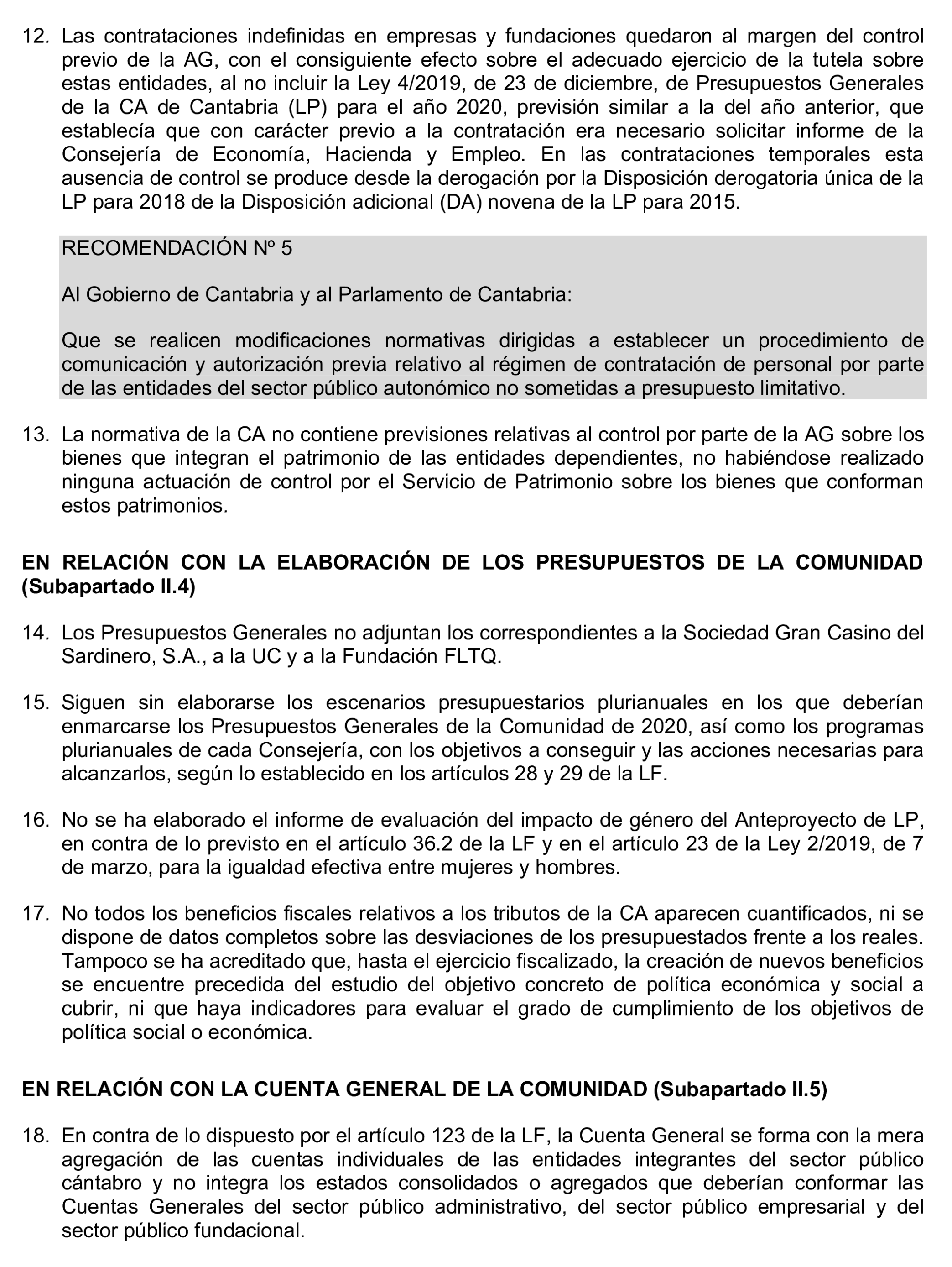 Imagen del artículo Resolución de 24 de septiembre de 2024, aprobada por la Comisión Mixta para las Relaciones con el Tribunal de Cuentas, en relación con el Informe de fiscalización de la Cuenta General de la Comunidad Autónoma de Cantabria, ejercicio 2020.