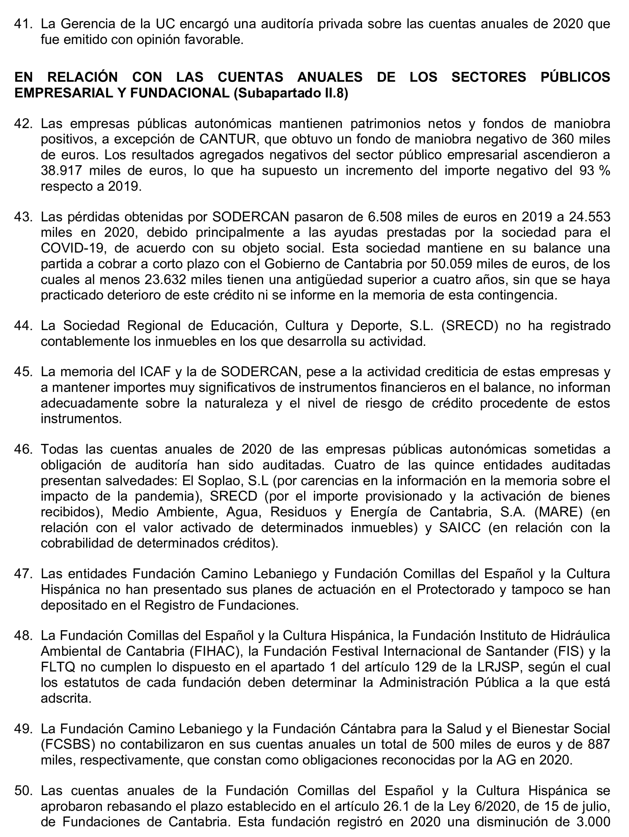Imagen del artículo Resolución de 24 de septiembre de 2024, aprobada por la Comisión Mixta para las Relaciones con el Tribunal de Cuentas, en relación con el Informe de fiscalización de la Cuenta General de la Comunidad Autónoma de Cantabria, ejercicio 2020.