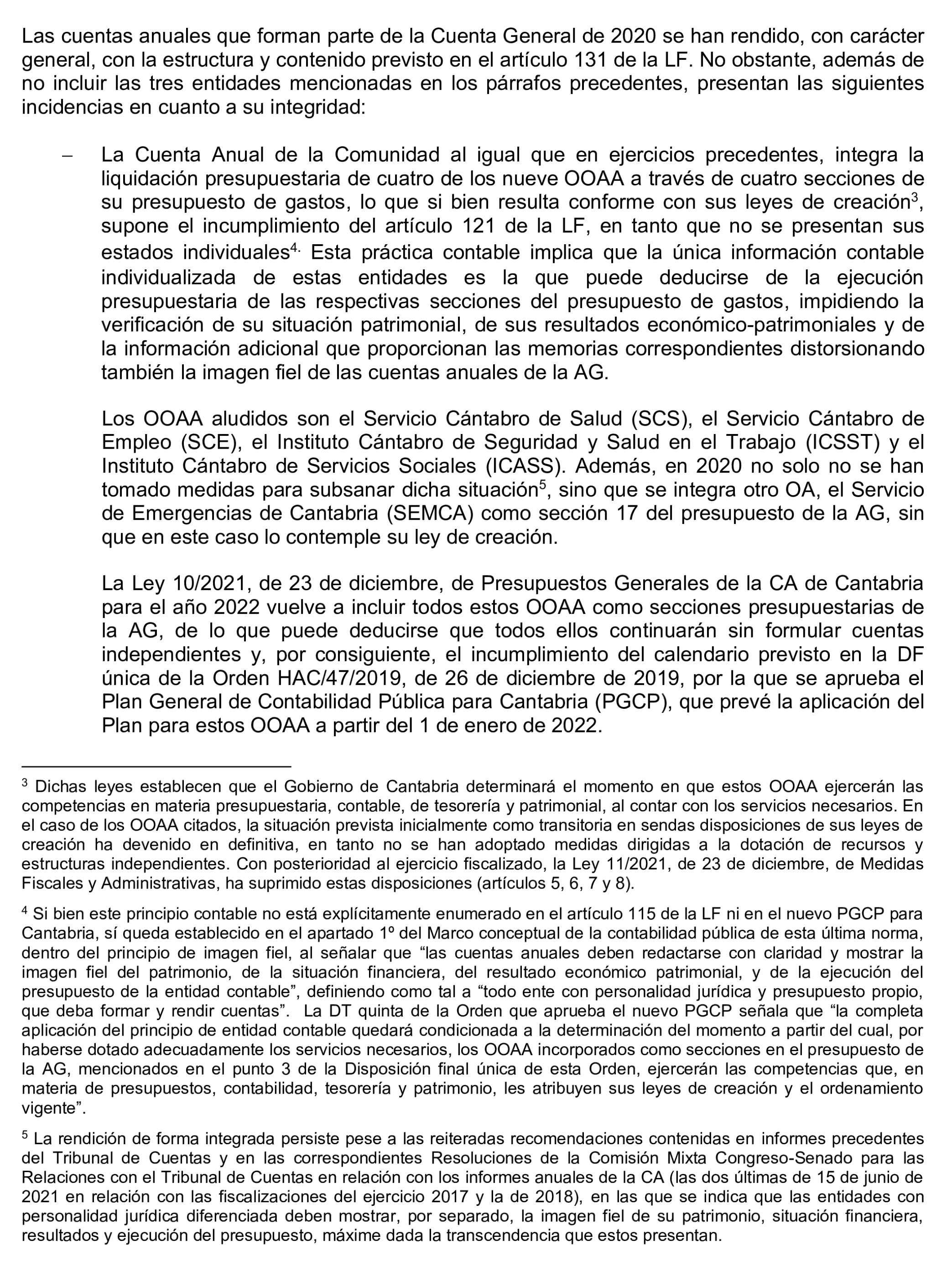 Imagen del artículo Resolución de 24 de septiembre de 2024, aprobada por la Comisión Mixta para las Relaciones con el Tribunal de Cuentas, en relación con el Informe de fiscalización de la Cuenta General de la Comunidad Autónoma de Cantabria, ejercicio 2020.