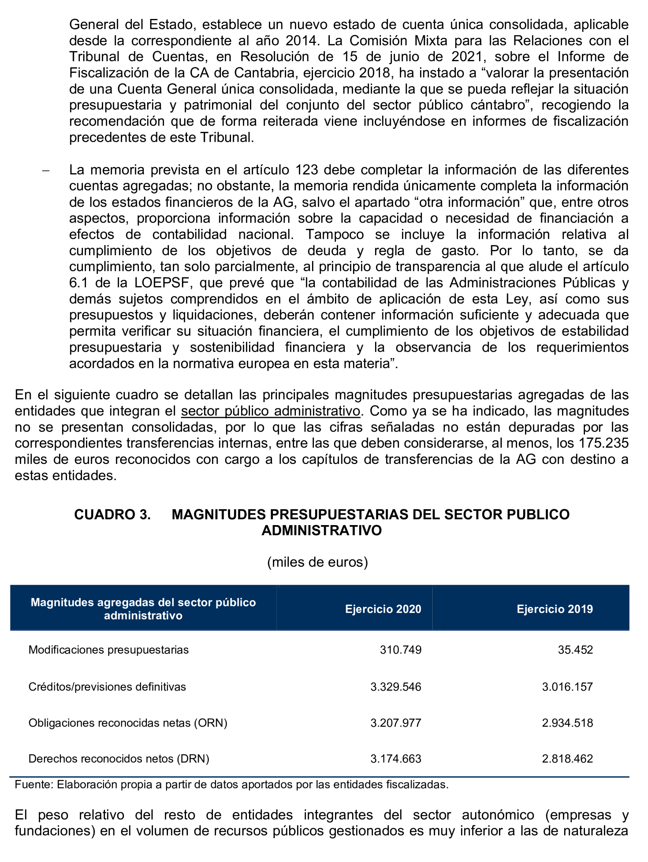 Imagen del artículo Resolución de 24 de septiembre de 2024, aprobada por la Comisión Mixta para las Relaciones con el Tribunal de Cuentas, en relación con el Informe de fiscalización de la Cuenta General de la Comunidad Autónoma de Cantabria, ejercicio 2020.