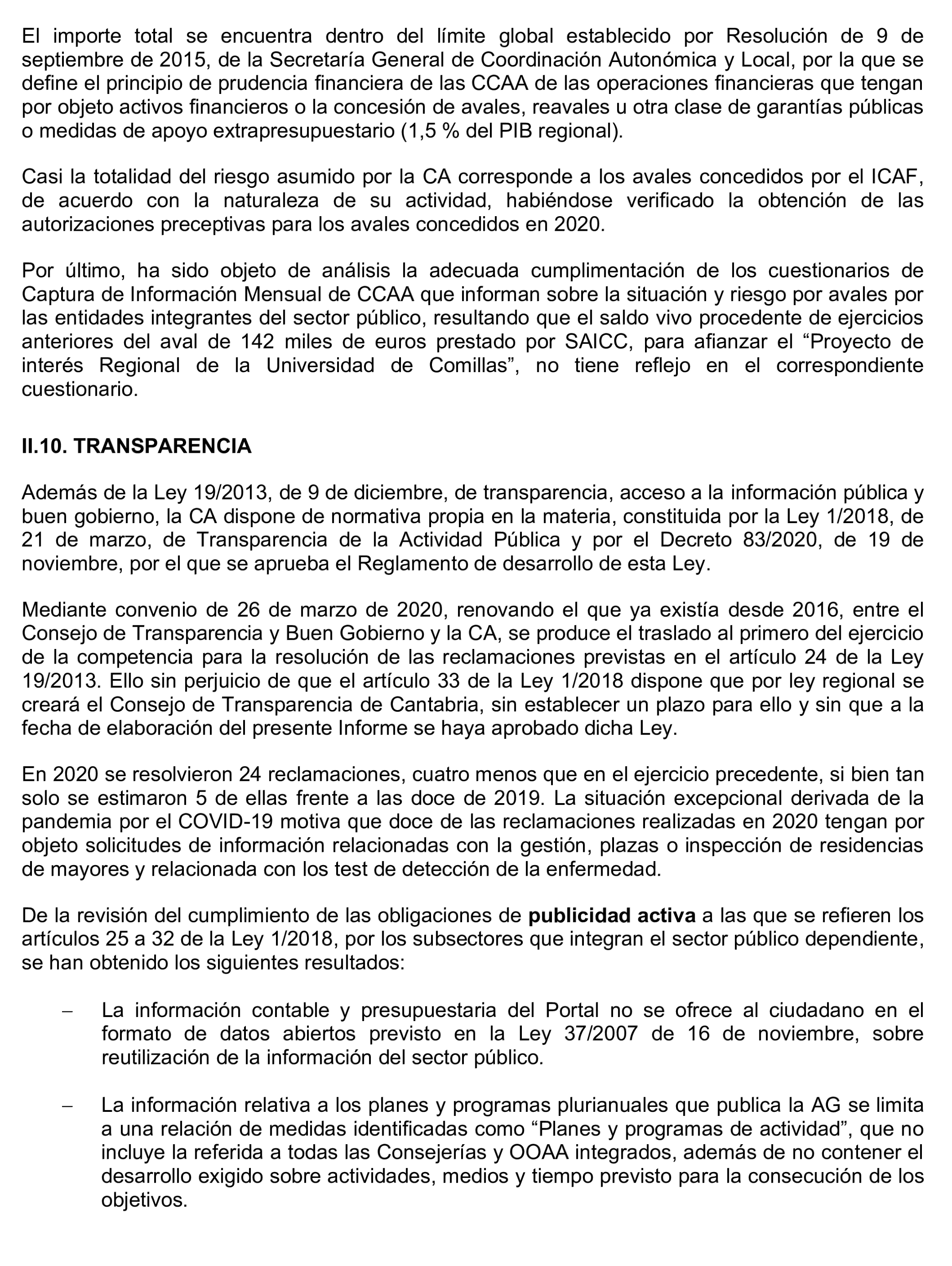 Imagen del artículo Resolución de 24 de septiembre de 2024, aprobada por la Comisión Mixta para las Relaciones con el Tribunal de Cuentas, en relación con el Informe de fiscalización de la Cuenta General de la Comunidad Autónoma de Cantabria, ejercicio 2020.