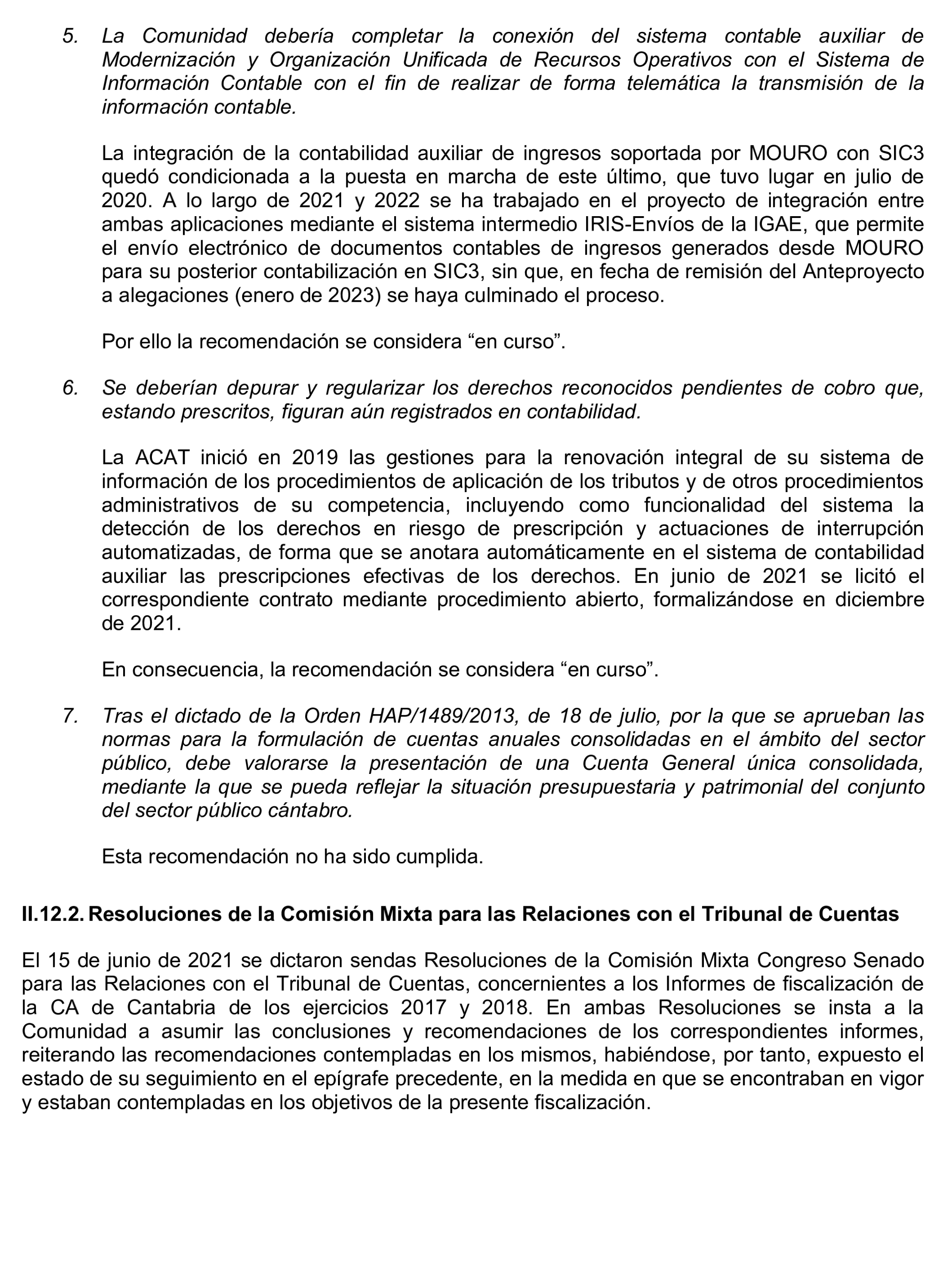 Imagen del artículo Resolución de 24 de septiembre de 2024, aprobada por la Comisión Mixta para las Relaciones con el Tribunal de Cuentas, en relación con el Informe de fiscalización de la Cuenta General de la Comunidad Autónoma de Cantabria, ejercicio 2020.