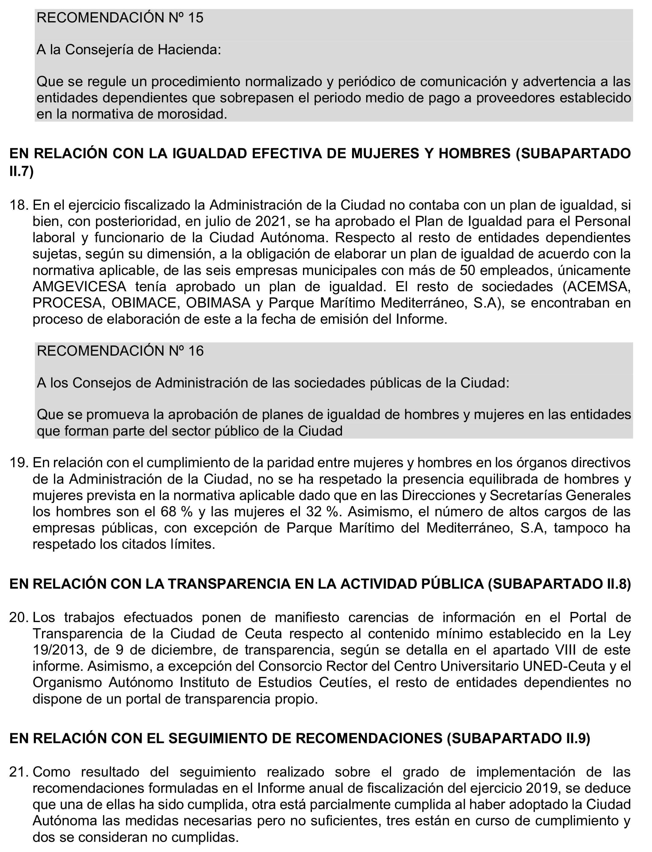 Imagen del artículo Resolución de 24 de septiembre de 2024, aprobada por la Comisión Mixta para las Relaciones con el Tribunal de Cuentas, en relación con el Informe de fiscalización de la Cuenta General de la Ciudad Autónoma de Ceuta, ejercicio 2020.
