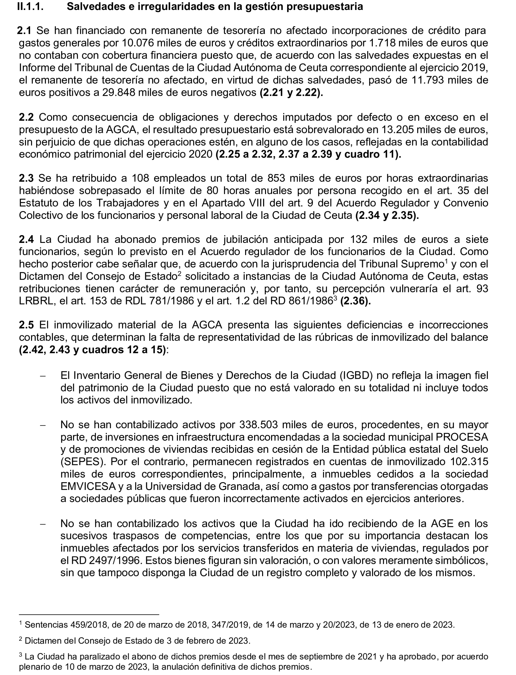 Imagen del artículo Resolución de 24 de septiembre de 2024, aprobada por la Comisión Mixta para las Relaciones con el Tribunal de Cuentas, en relación con el Informe de fiscalización de la Cuenta General de la Ciudad Autónoma de Ceuta, ejercicio 2020.