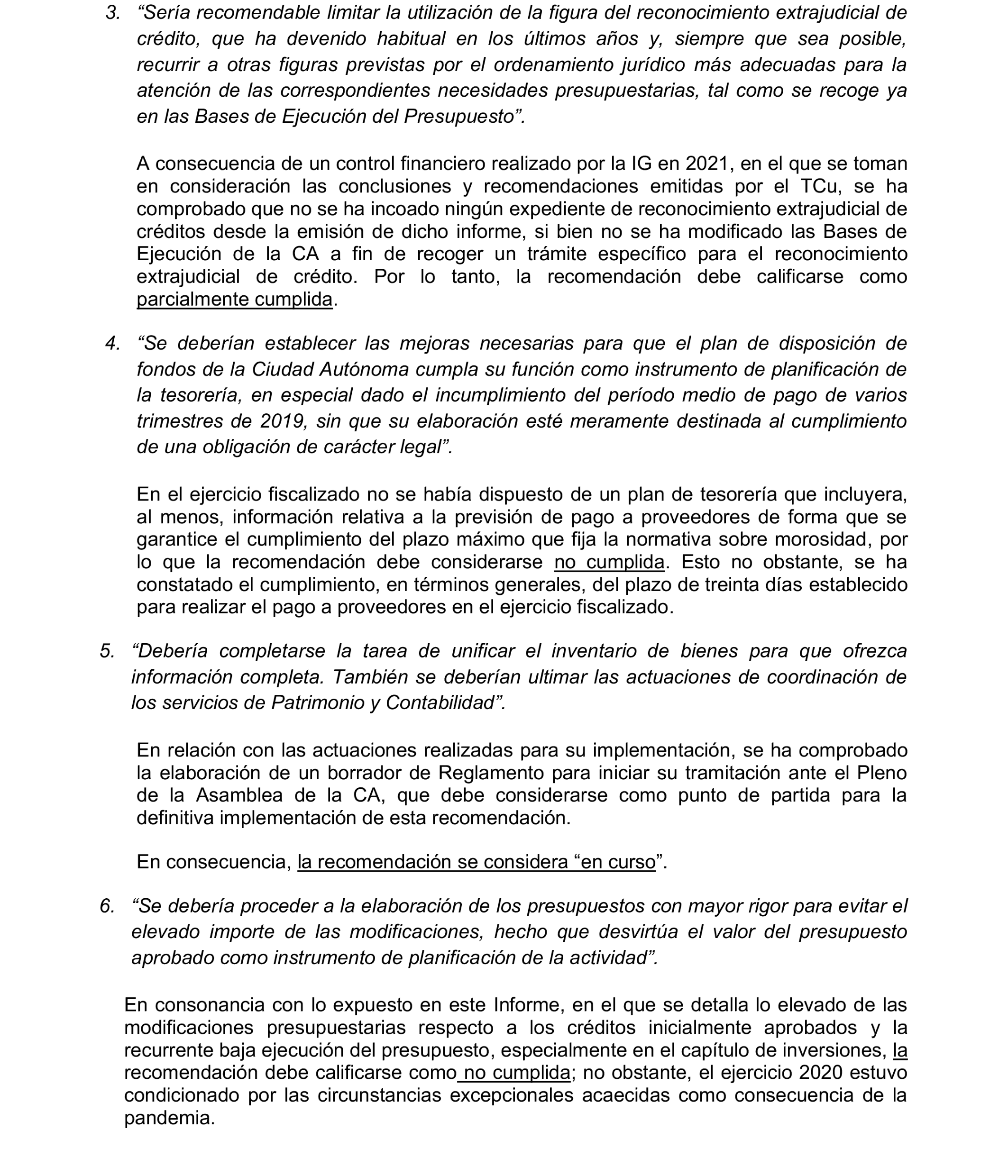 Imagen del artículo Resolución de 24 de septiembre de 2024, aprobada por la Comisión Mixta para las Relaciones con el Tribunal de Cuentas, en relación con el Informe de fiscalización de la Cuenta General de la Ciudad Autónoma de Melilla, ejercicio 2020.