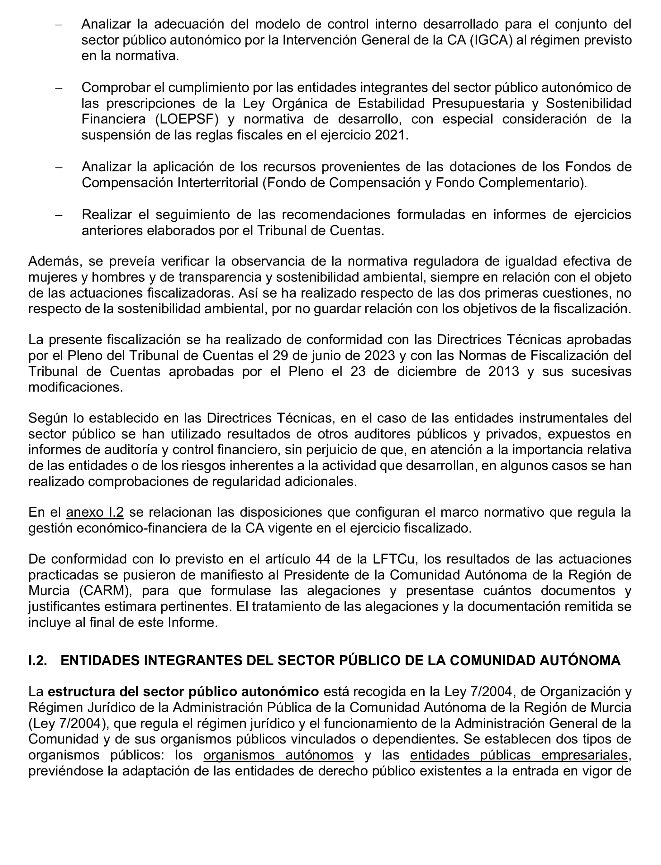 Imagen del artículo Resolución de 24 de septiembre de 2024, aprobada por la Comisión Mixta para las Relaciones con el Tribunal de Cuentas, en relación con el Informe de fiscalización de la Cuenta General y del resto de cuentas anuales del sector público de la Comunidad Autónoma de la Región de Murcia, ejercicio 2021.