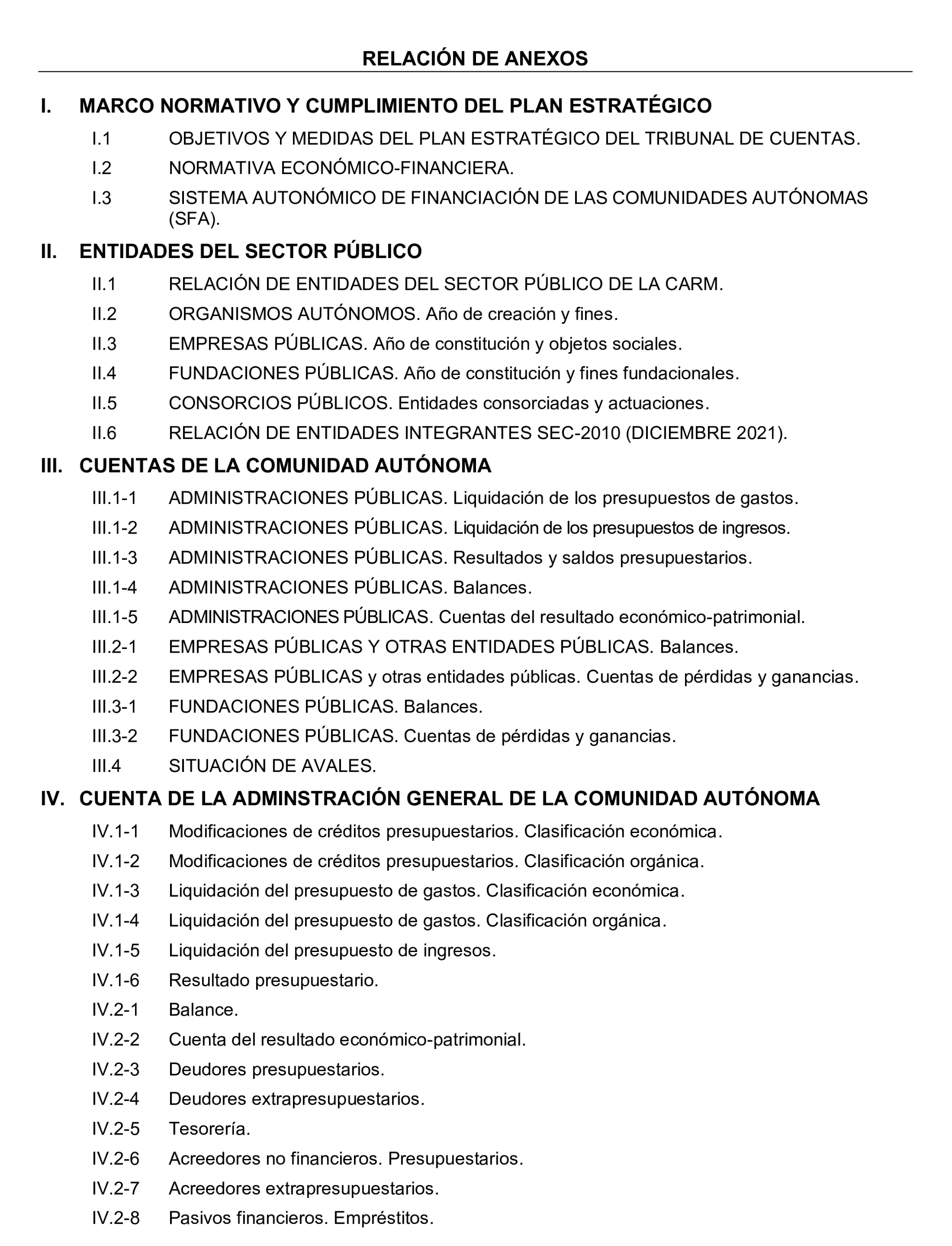 Imagen del artículo Resolución de 24 de septiembre de 2024, aprobada por la Comisión Mixta para las Relaciones con el Tribunal de Cuentas, en relación con el Informe de fiscalización de la Cuenta General y del resto de cuentas anuales del sector público de la Comunidad Autónoma de la Región de Murcia, ejercicio 2021.