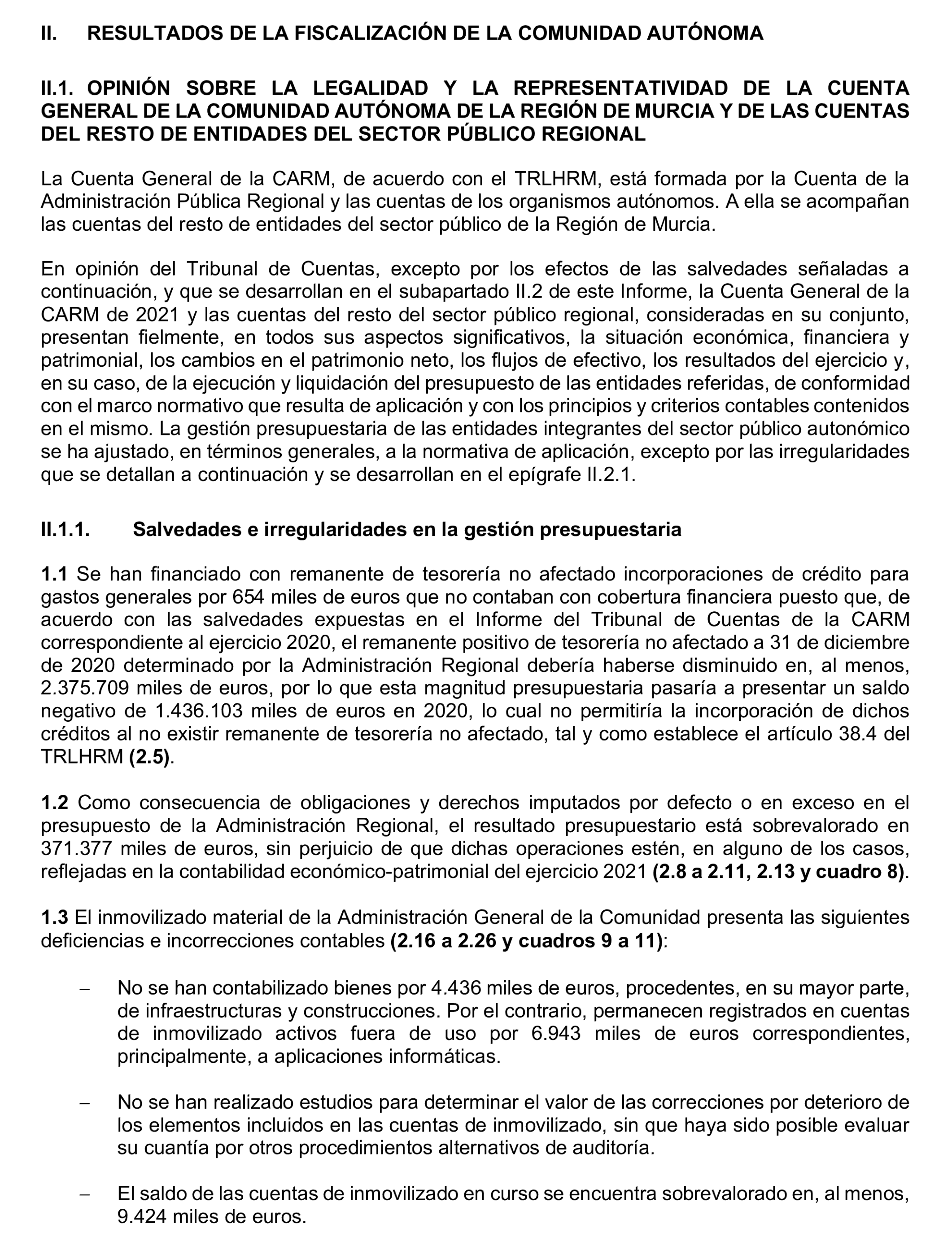 Imagen del artículo Resolución de 24 de septiembre de 2024, aprobada por la Comisión Mixta para las Relaciones con el Tribunal de Cuentas, en relación con el Informe de fiscalización de la Cuenta General y del resto de cuentas anuales del sector público de la Comunidad Autónoma de la Región de Murcia, ejercicio 2021.