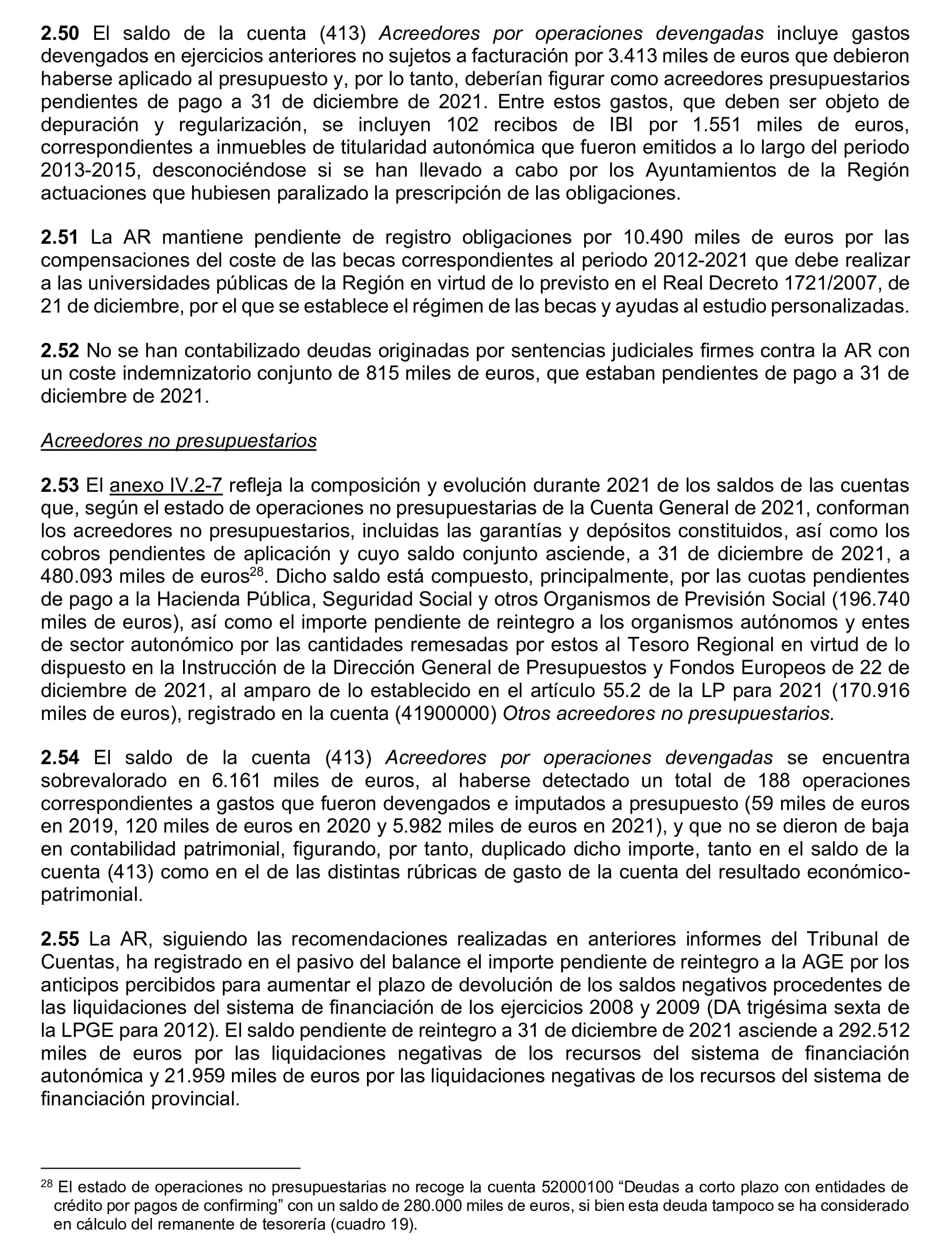 Imagen del artículo Resolución de 24 de septiembre de 2024, aprobada por la Comisión Mixta para las Relaciones con el Tribunal de Cuentas, en relación con el Informe de fiscalización de la Cuenta General y del resto de cuentas anuales del sector público de la Comunidad Autónoma de la Región de Murcia, ejercicio 2021.