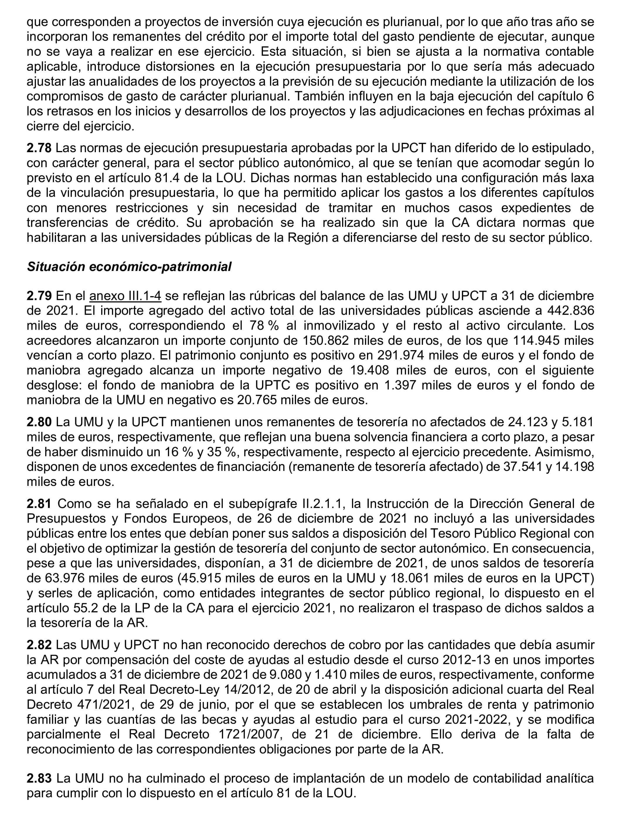 Imagen del artículo Resolución de 24 de septiembre de 2024, aprobada por la Comisión Mixta para las Relaciones con el Tribunal de Cuentas, en relación con el Informe de fiscalización de la Cuenta General y del resto de cuentas anuales del sector público de la Comunidad Autónoma de la Región de Murcia, ejercicio 2021.