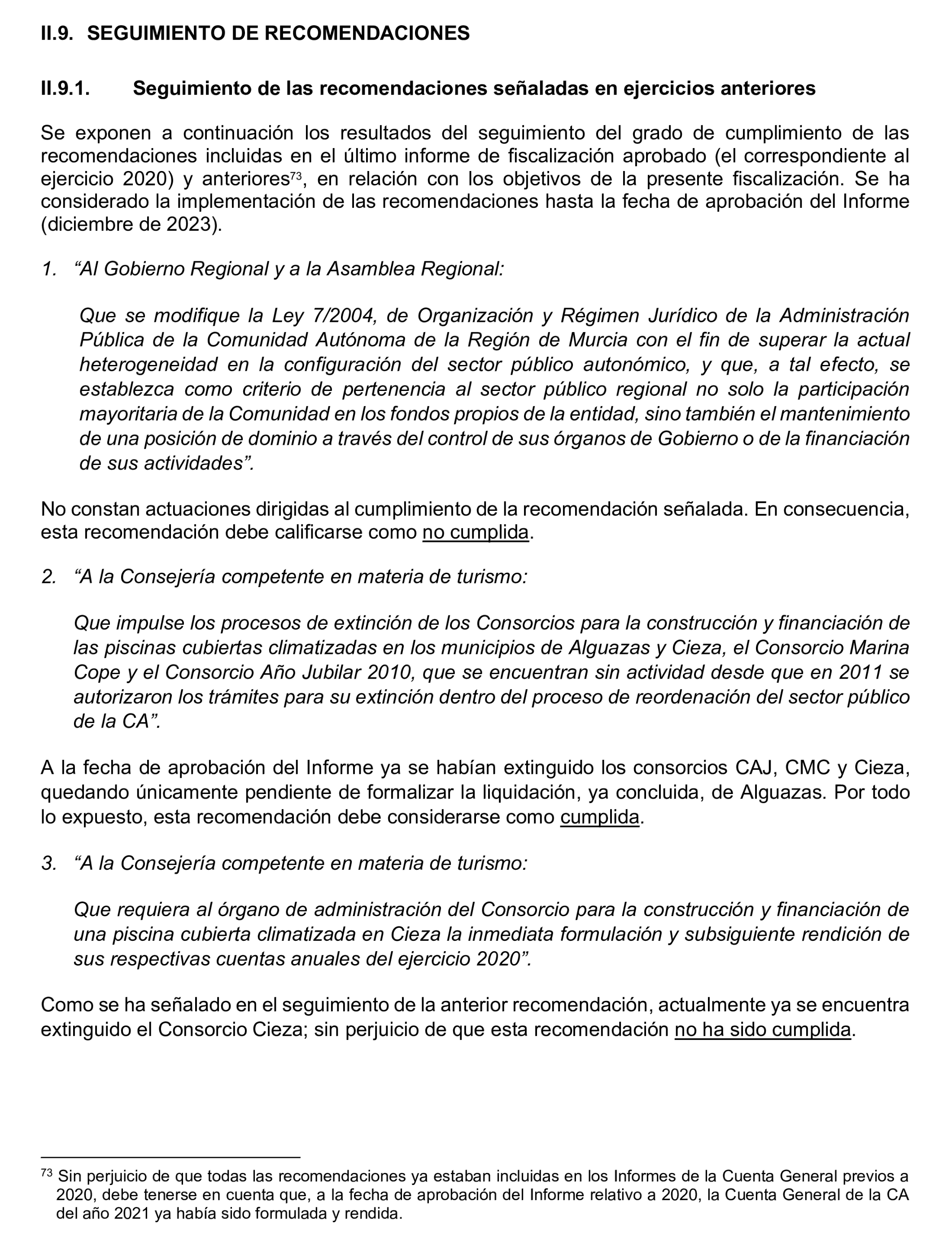 Imagen del artículo Resolución de 24 de septiembre de 2024, aprobada por la Comisión Mixta para las Relaciones con el Tribunal de Cuentas, en relación con el Informe de fiscalización de la Cuenta General y del resto de cuentas anuales del sector público de la Comunidad Autónoma de la Región de Murcia, ejercicio 2021.