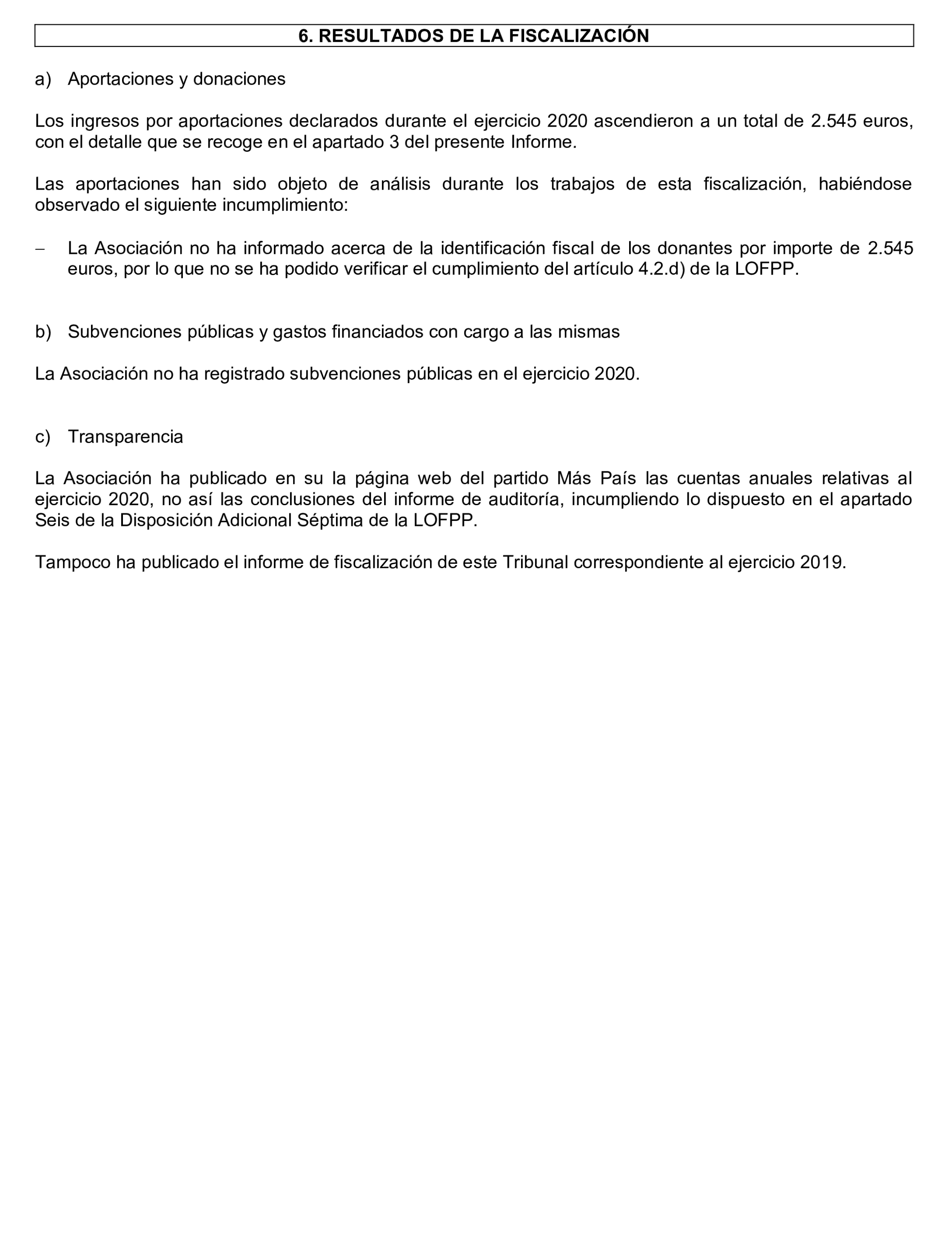 Imagen del artículo Resolución de 24 de septiembre de 2024, aprobada por la Comisión Mixta para las Relaciones con el Tribunal de Cuentas, en relación con el Informe de fiscalización de las aportaciones percibidas por las fundaciones y demás entidades vinculadas o dependientes de los partidos políticos y de los gastos de programas y actividades de estas financiados con cargo a subvenciones públicas, ejercicio 2020.