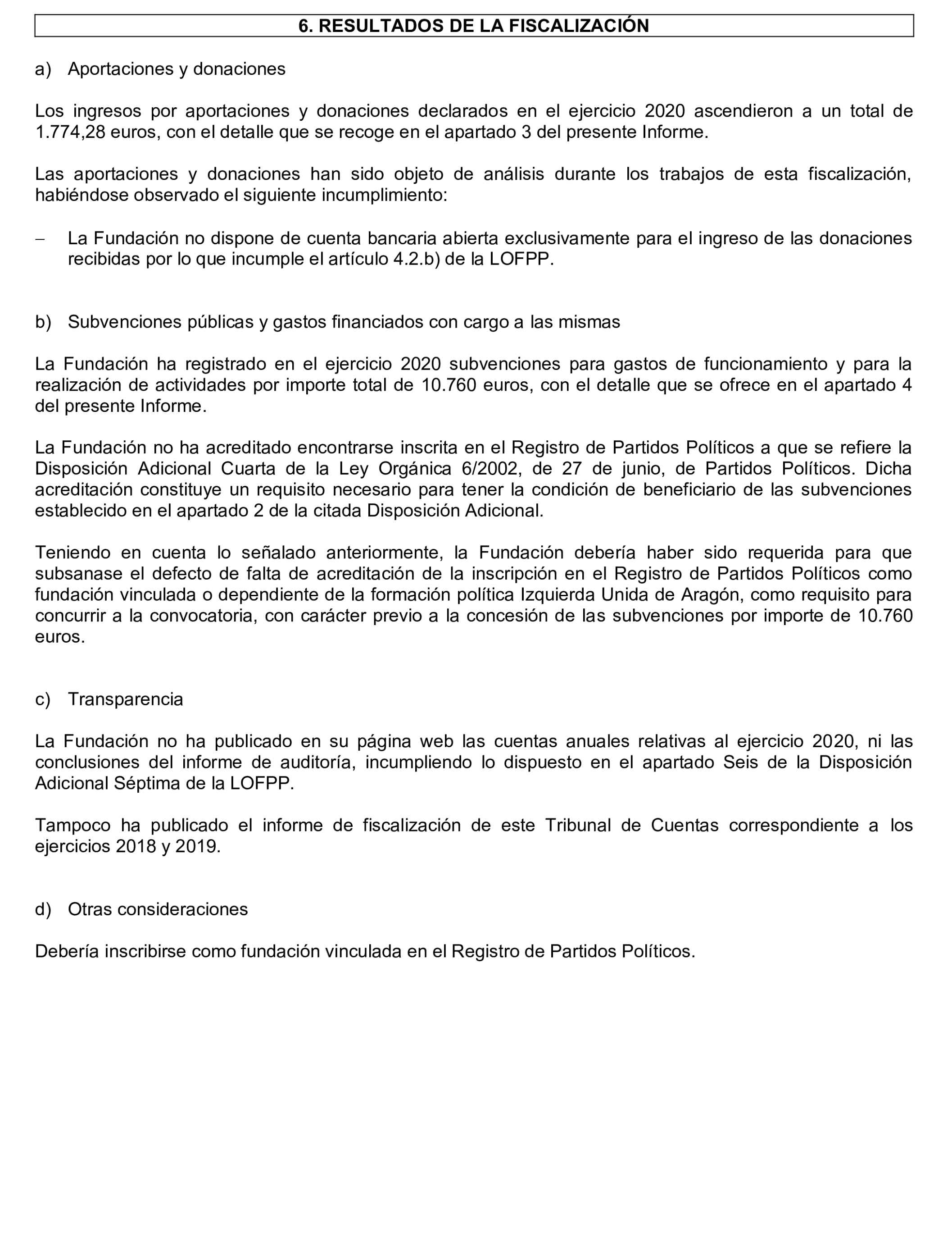 Imagen del artículo Resolución de 24 de septiembre de 2024, aprobada por la Comisión Mixta para las Relaciones con el Tribunal de Cuentas, en relación con el Informe de fiscalización de las aportaciones percibidas por las fundaciones y demás entidades vinculadas o dependientes de los partidos políticos y de los gastos de programas y actividades de estas financiados con cargo a subvenciones públicas, ejercicio 2020.