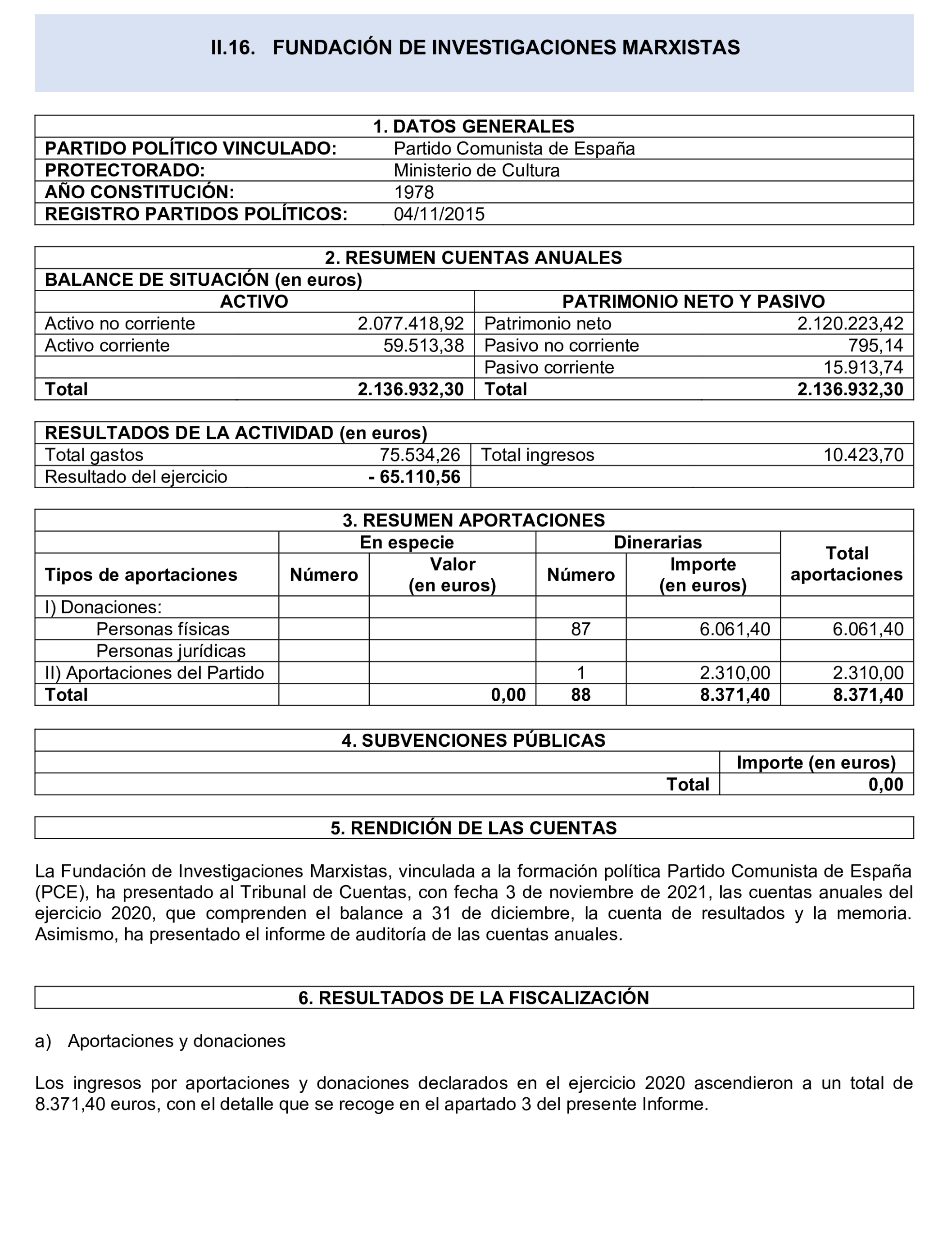 Imagen del artículo Resolución de 24 de septiembre de 2024, aprobada por la Comisión Mixta para las Relaciones con el Tribunal de Cuentas, en relación con el Informe de fiscalización de las aportaciones percibidas por las fundaciones y demás entidades vinculadas o dependientes de los partidos políticos y de los gastos de programas y actividades de estas financiados con cargo a subvenciones públicas, ejercicio 2020.