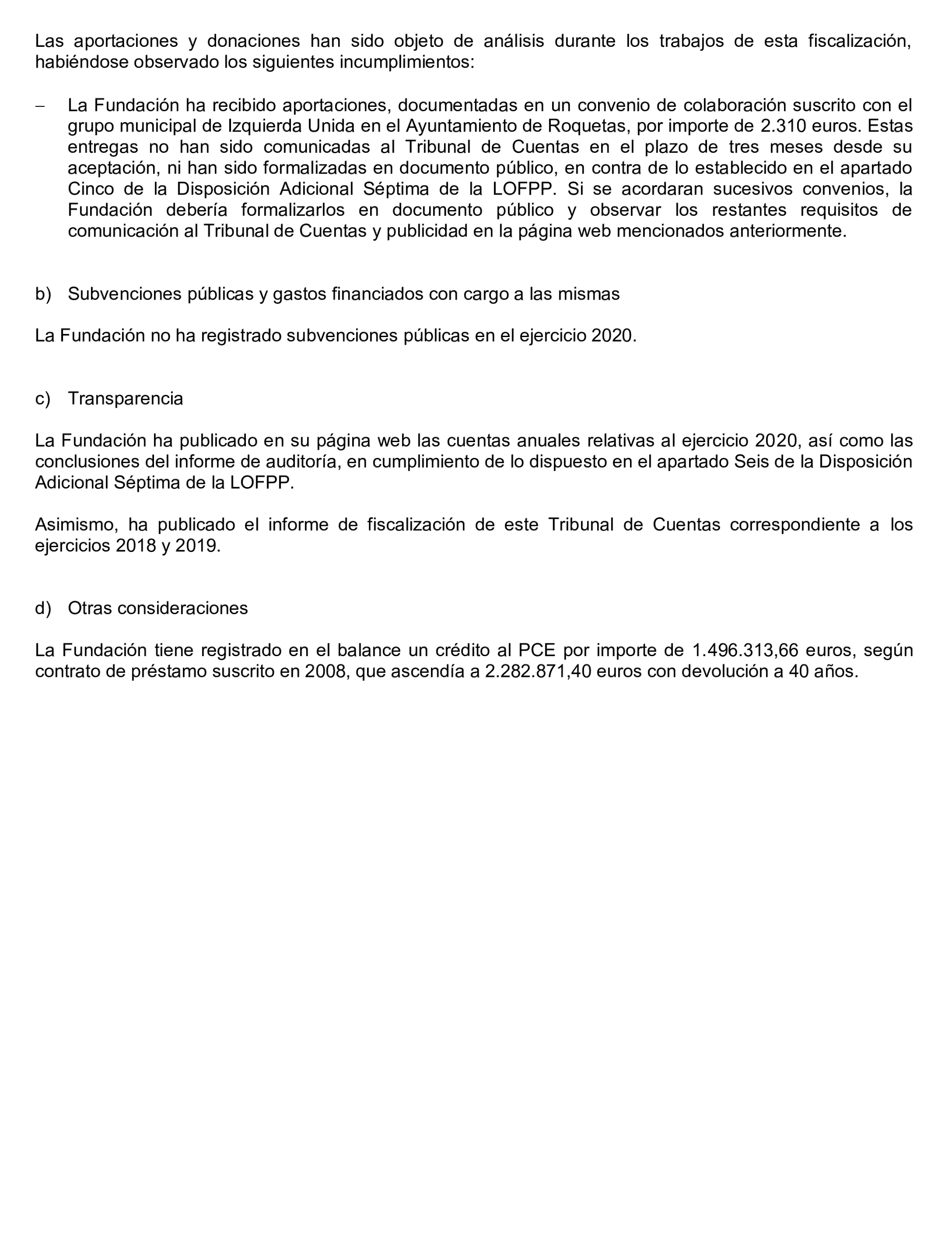Imagen del artículo Resolución de 24 de septiembre de 2024, aprobada por la Comisión Mixta para las Relaciones con el Tribunal de Cuentas, en relación con el Informe de fiscalización de las aportaciones percibidas por las fundaciones y demás entidades vinculadas o dependientes de los partidos políticos y de los gastos de programas y actividades de estas financiados con cargo a subvenciones públicas, ejercicio 2020.