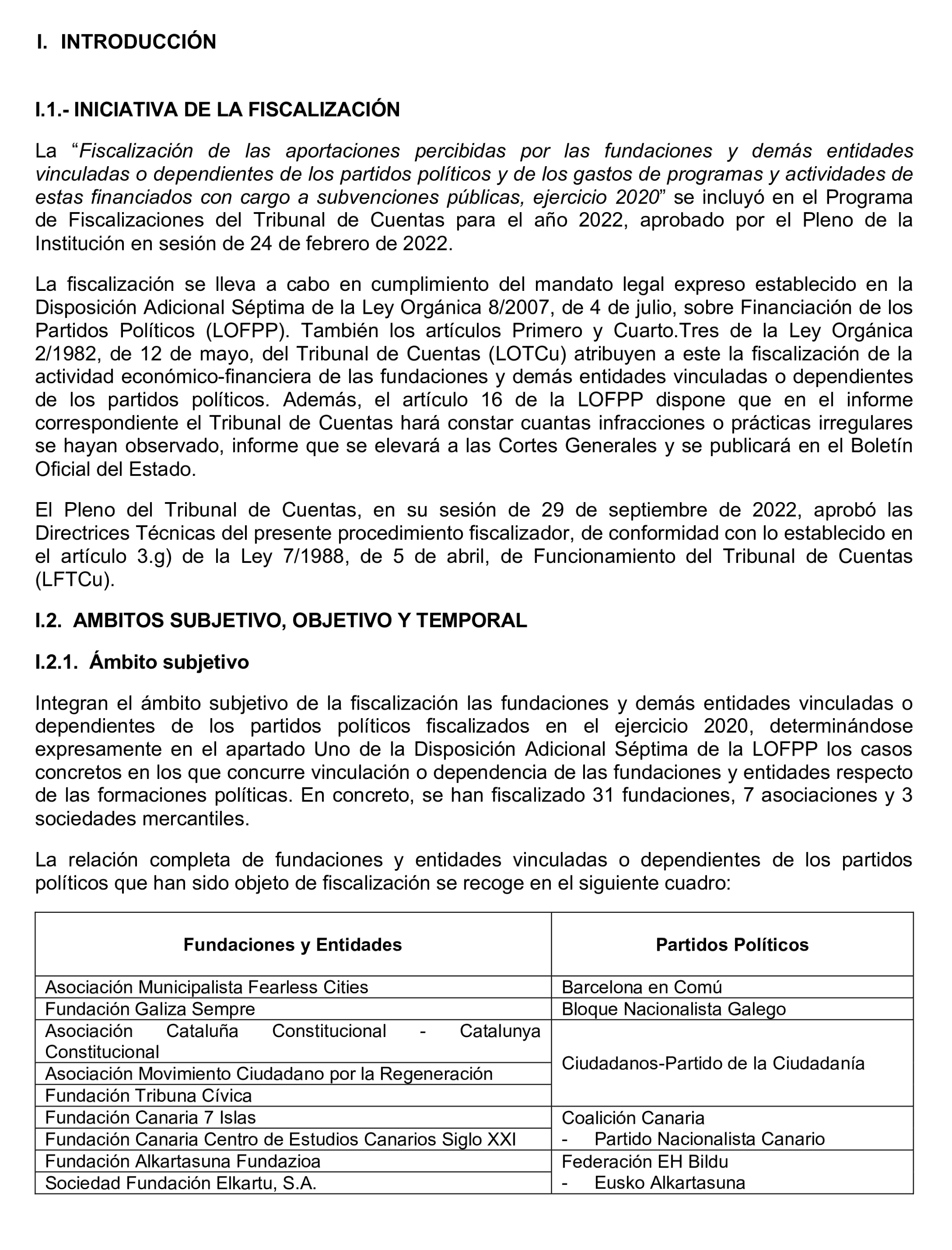 Imagen del artículo Resolución de 24 de septiembre de 2024, aprobada por la Comisión Mixta para las Relaciones con el Tribunal de Cuentas, en relación con el Informe de fiscalización de las aportaciones percibidas por las fundaciones y demás entidades vinculadas o dependientes de los partidos políticos y de los gastos de programas y actividades de estas financiados con cargo a subvenciones públicas, ejercicio 2020.