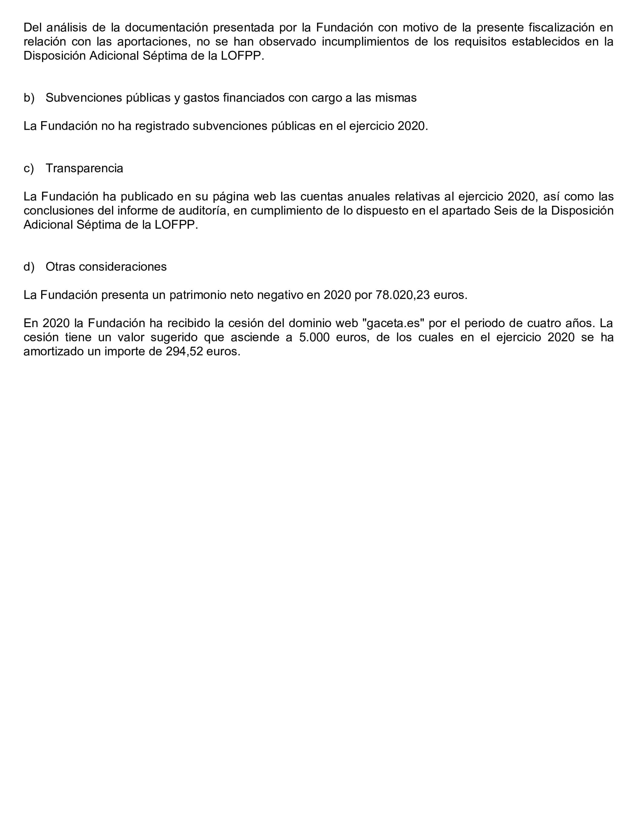 Imagen del artículo Resolución de 24 de septiembre de 2024, aprobada por la Comisión Mixta para las Relaciones con el Tribunal de Cuentas, en relación con el Informe de fiscalización de las aportaciones percibidas por las fundaciones y demás entidades vinculadas o dependientes de los partidos políticos y de los gastos de programas y actividades de estas financiados con cargo a subvenciones públicas, ejercicio 2020.