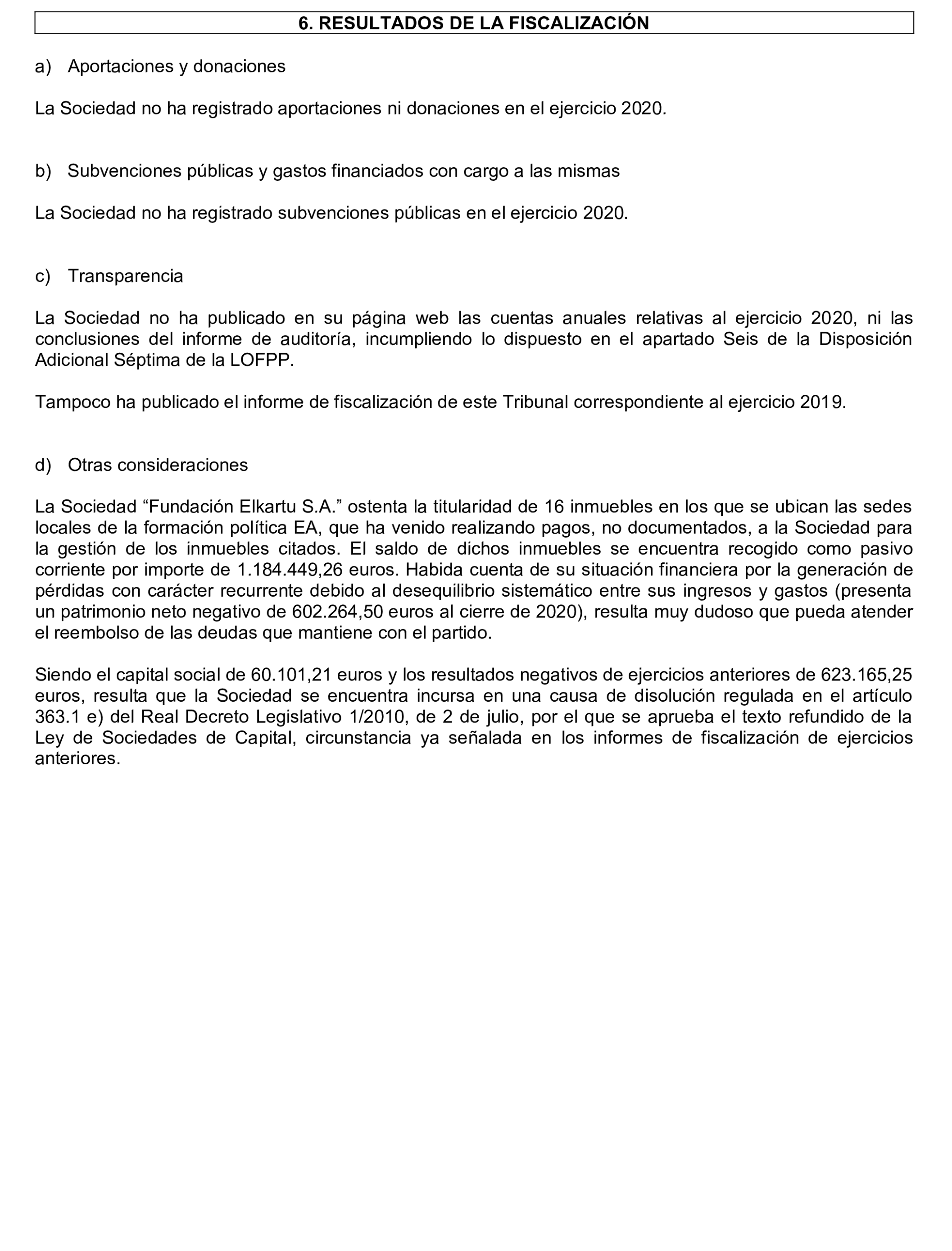 Imagen del artículo Resolución de 24 de septiembre de 2024, aprobada por la Comisión Mixta para las Relaciones con el Tribunal de Cuentas, en relación con el Informe de fiscalización de las aportaciones percibidas por las fundaciones y demás entidades vinculadas o dependientes de los partidos políticos y de los gastos de programas y actividades de estas financiados con cargo a subvenciones públicas, ejercicio 2020.