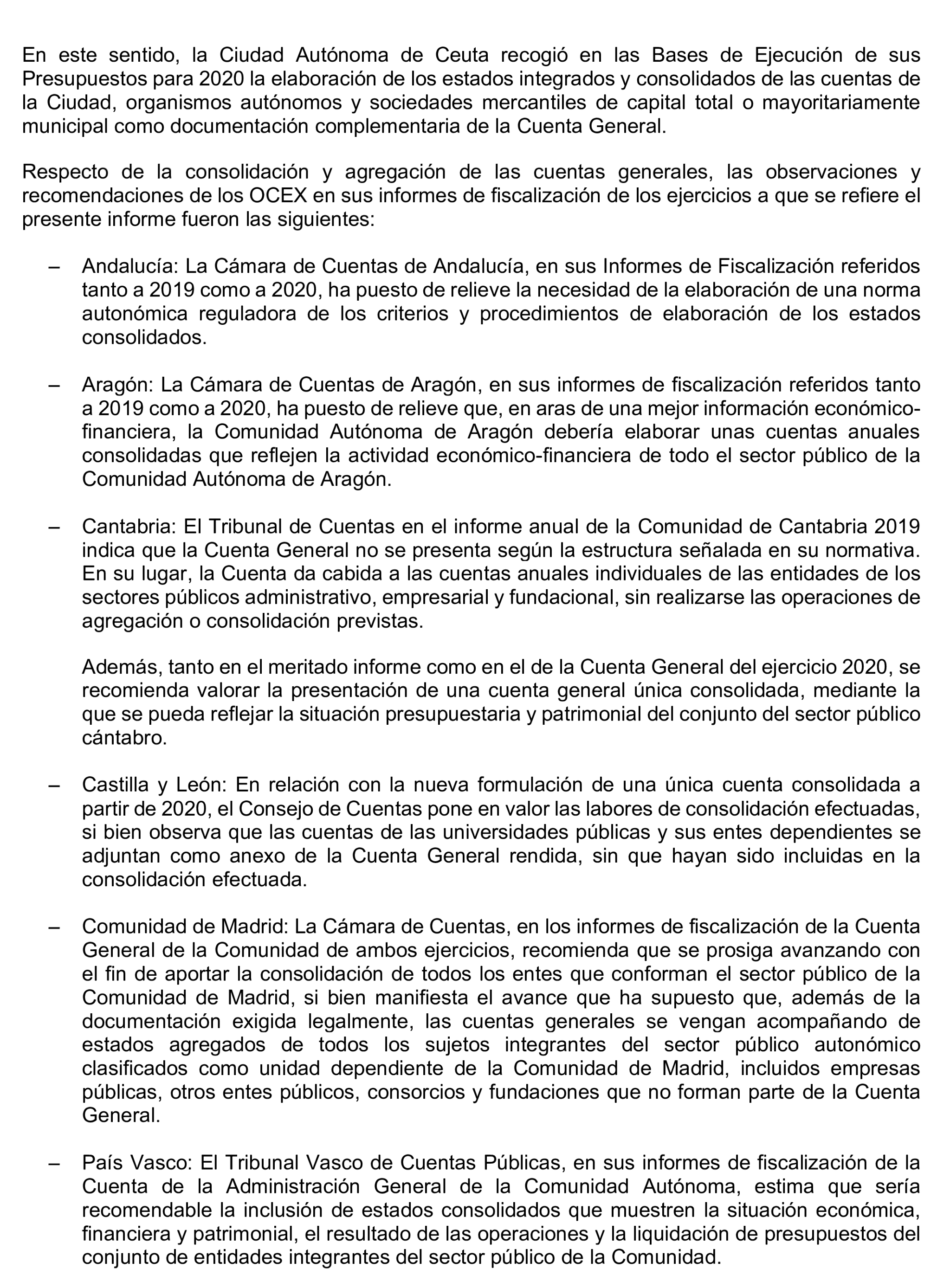 Imagen del artículo Resolución de 24 de septiembre de 2024, aprobada por la Comisión Mixta para las Relaciones con el Tribunal de Cuentas, en relación con el Informe de fiscalización del sector público autonómico, ejercicios 2019 y 2020.