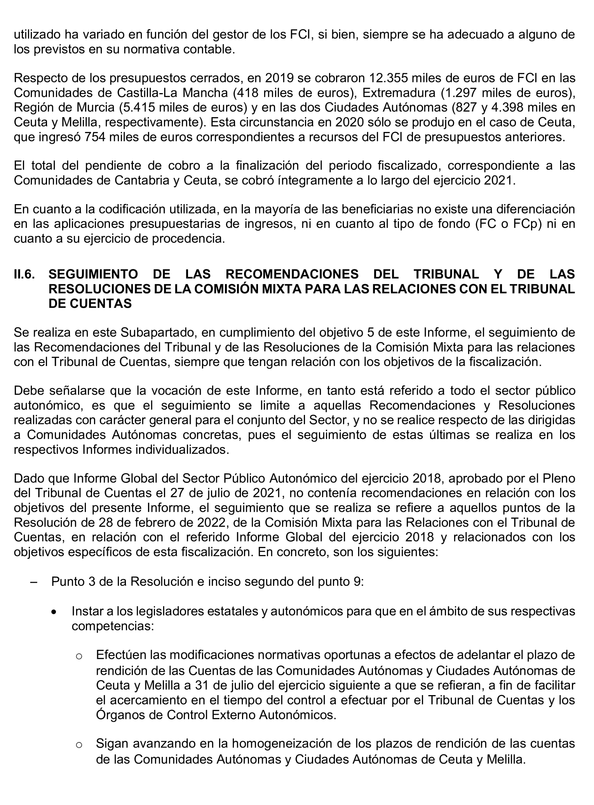 Imagen del artículo Resolución de 24 de septiembre de 2024, aprobada por la Comisión Mixta para las Relaciones con el Tribunal de Cuentas, en relación con el Informe de fiscalización del sector público autonómico, ejercicios 2019 y 2020.