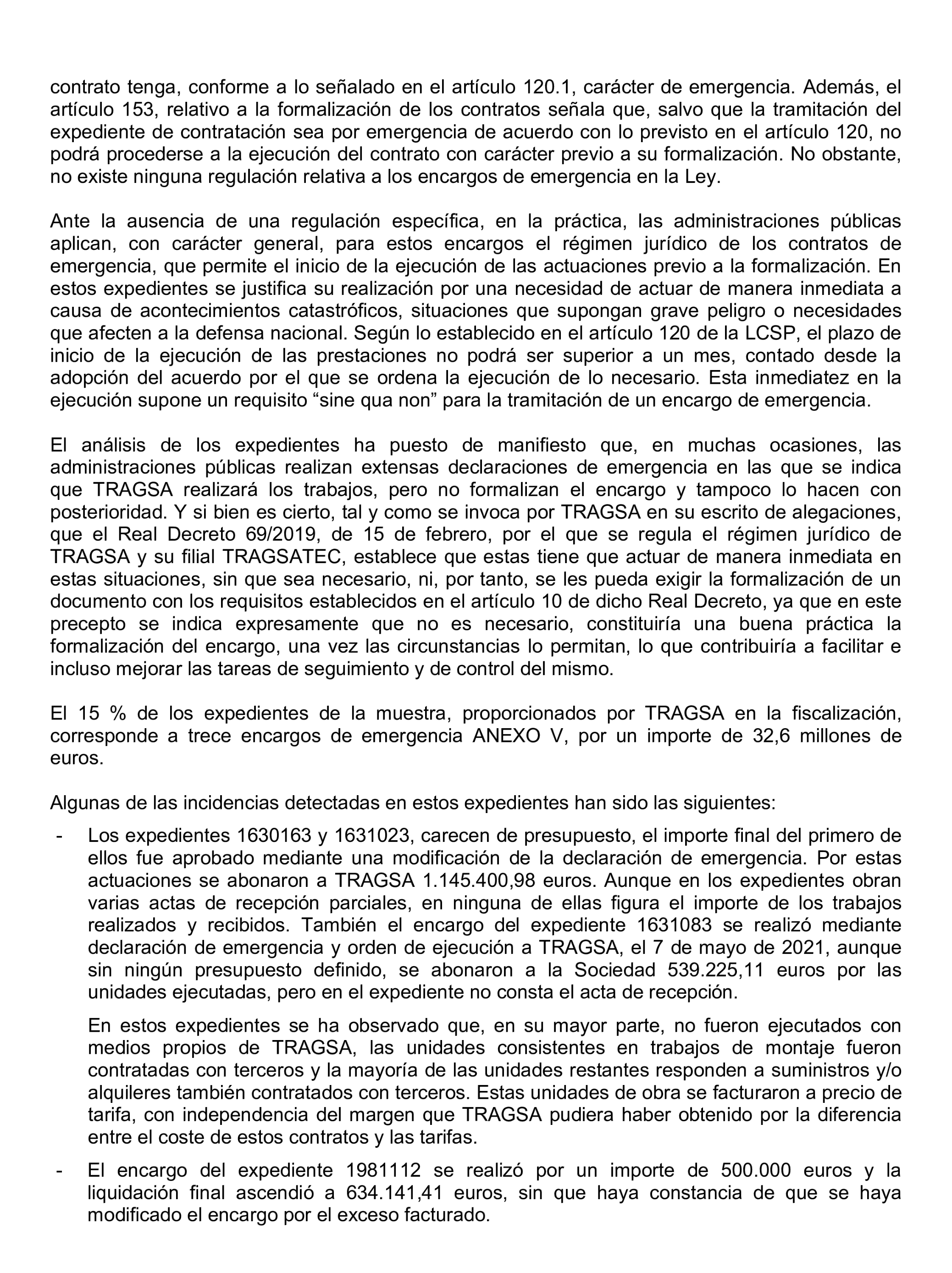 Imagen del artículo Resolución de 22 de octubre de 2024, aprobada por la Comisión Mixta para las Relaciones con el Tribunal de Cuentas, en relación con el Informe de fiscalización de la actividad de la Empresa de Transformación Agraria, SA, S.M.E., M.P. (TRAGSA) como medio propio, ejercicios 2021 y 2022.