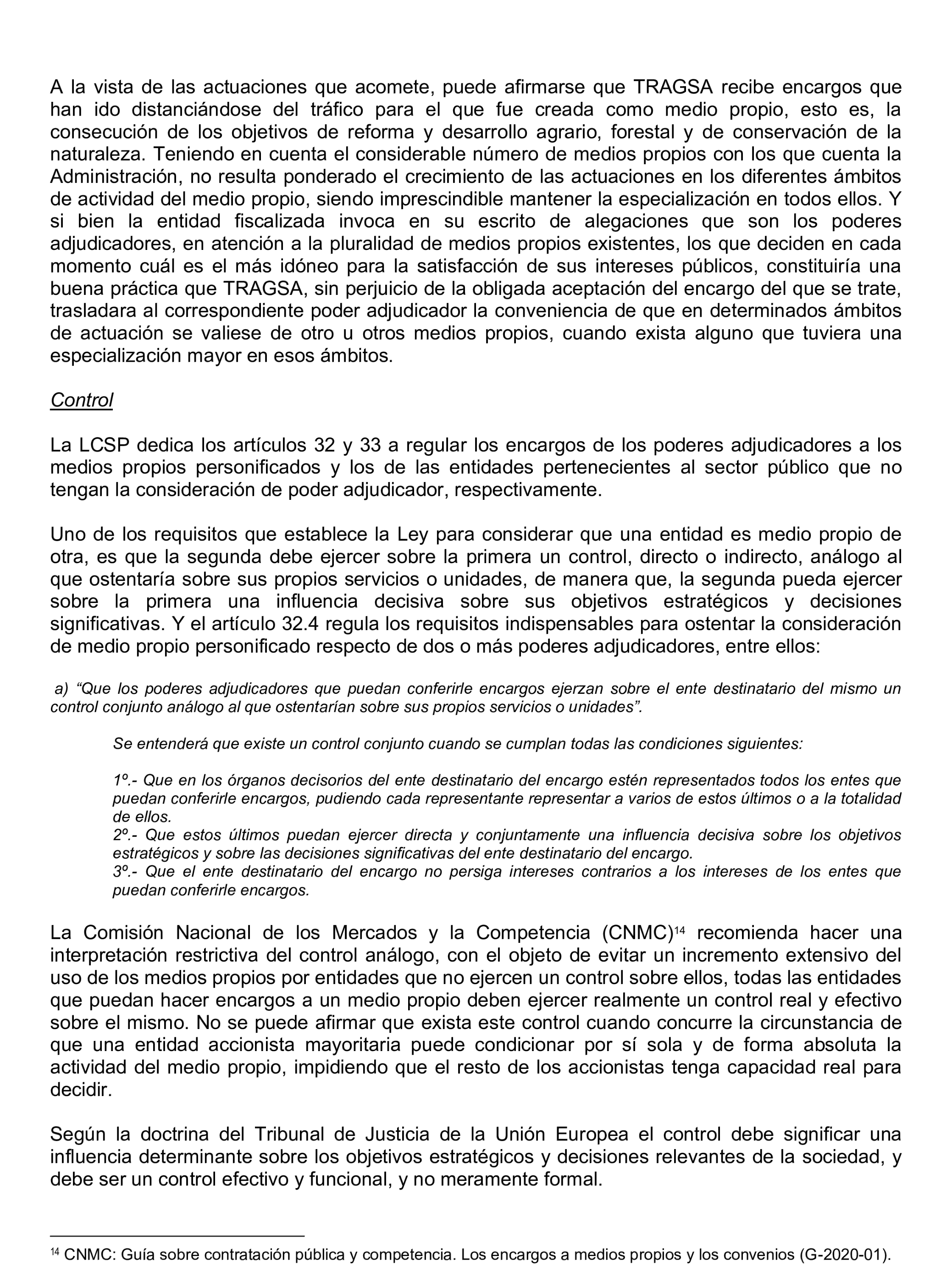 Imagen del artículo Resolución de 22 de octubre de 2024, aprobada por la Comisión Mixta para las Relaciones con el Tribunal de Cuentas, en relación con el Informe de fiscalización de la actividad de la Empresa de Transformación Agraria, SA, S.M.E., M.P. (TRAGSA) como medio propio, ejercicios 2021 y 2022.