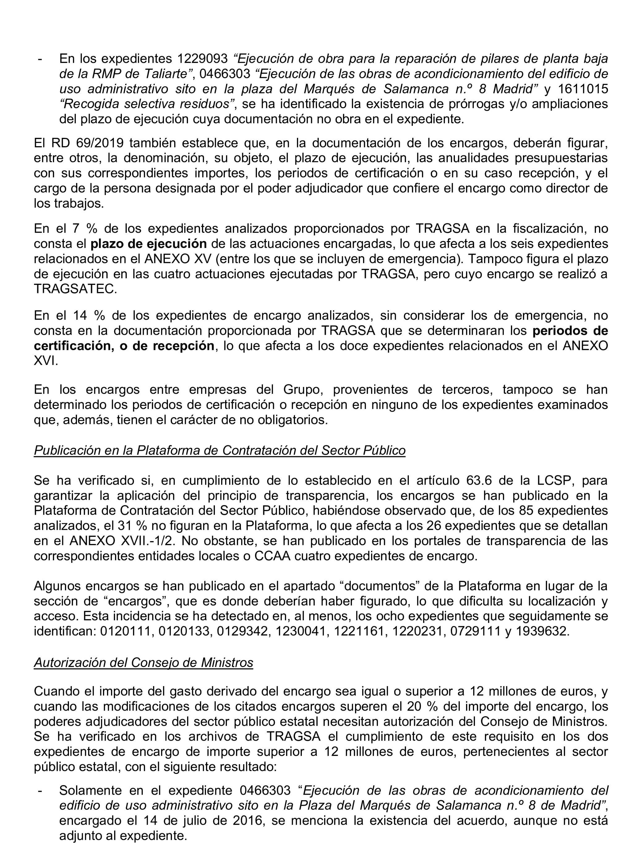 Imagen del artículo Resolución de 22 de octubre de 2024, aprobada por la Comisión Mixta para las Relaciones con el Tribunal de Cuentas, en relación con el Informe de fiscalización de la actividad de la Empresa de Transformación Agraria, SA, S.M.E., M.P. (TRAGSA) como medio propio, ejercicios 2021 y 2022.