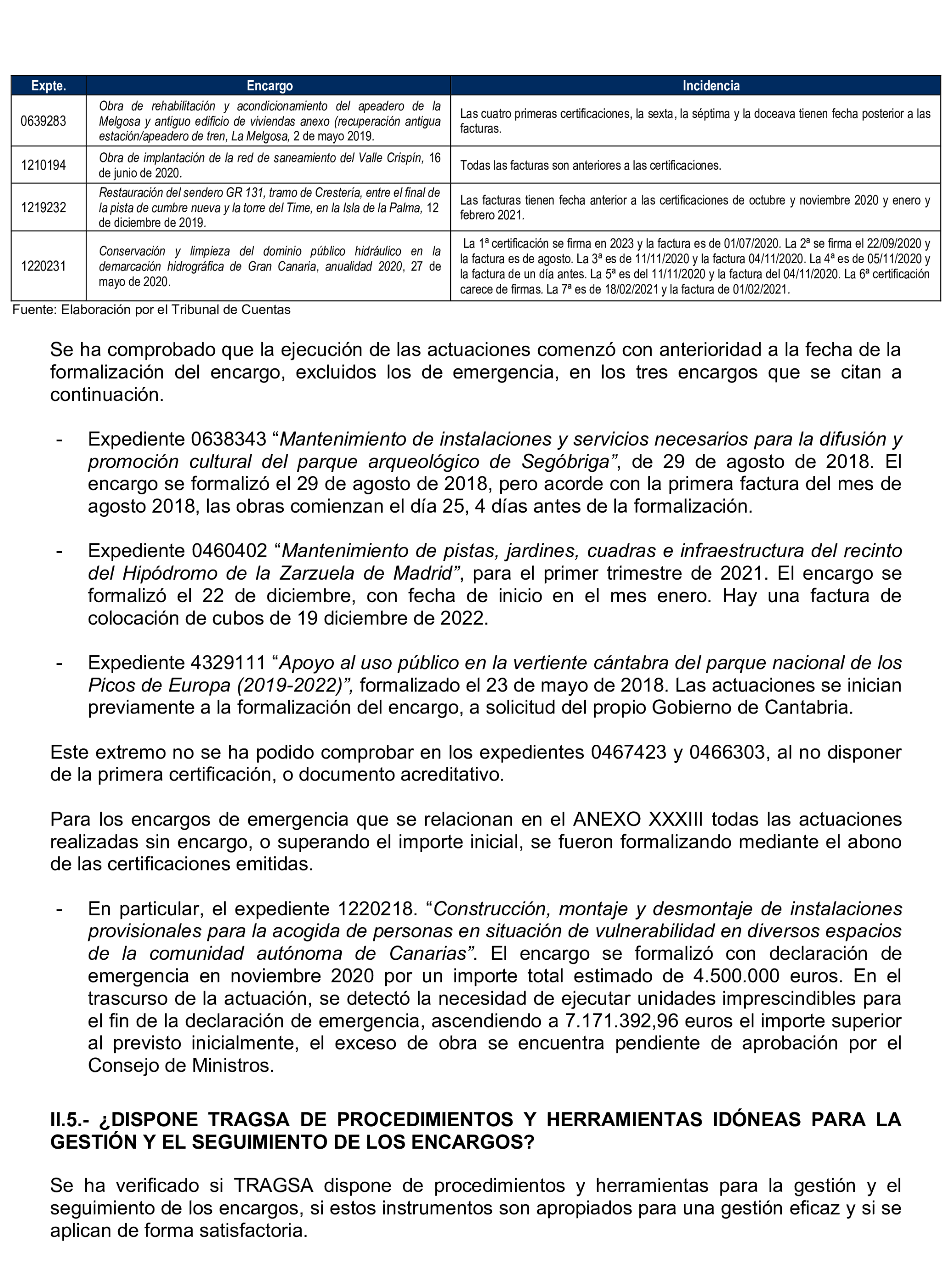 Imagen del artículo Resolución de 22 de octubre de 2024, aprobada por la Comisión Mixta para las Relaciones con el Tribunal de Cuentas, en relación con el Informe de fiscalización de la actividad de la Empresa de Transformación Agraria, SA, S.M.E., M.P. (TRAGSA) como medio propio, ejercicios 2021 y 2022.